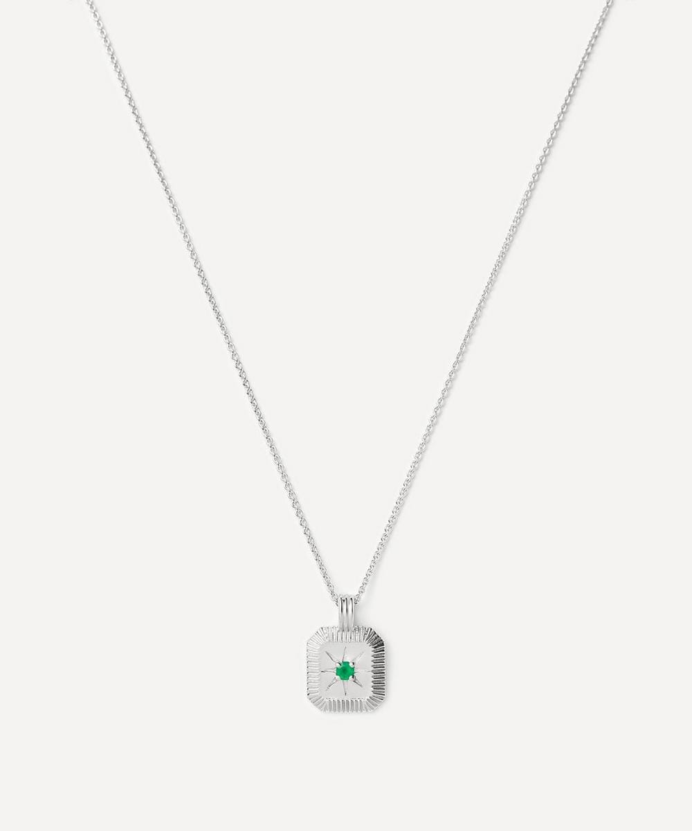 Missoma Sterling Silver May Birthstone Pendant Necklace