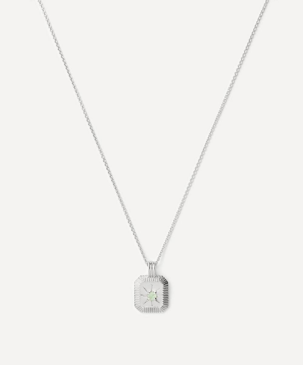 Missoma Sterling Silver March Birthstone Pendant Necklace