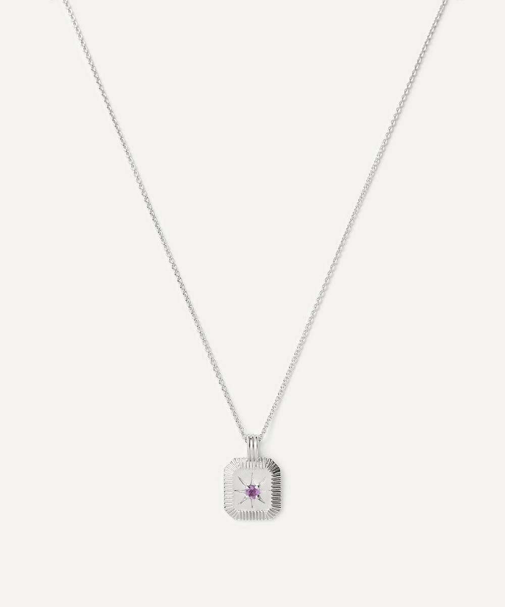 Missoma Sterling Silver February Birthstone Pendant Necklace