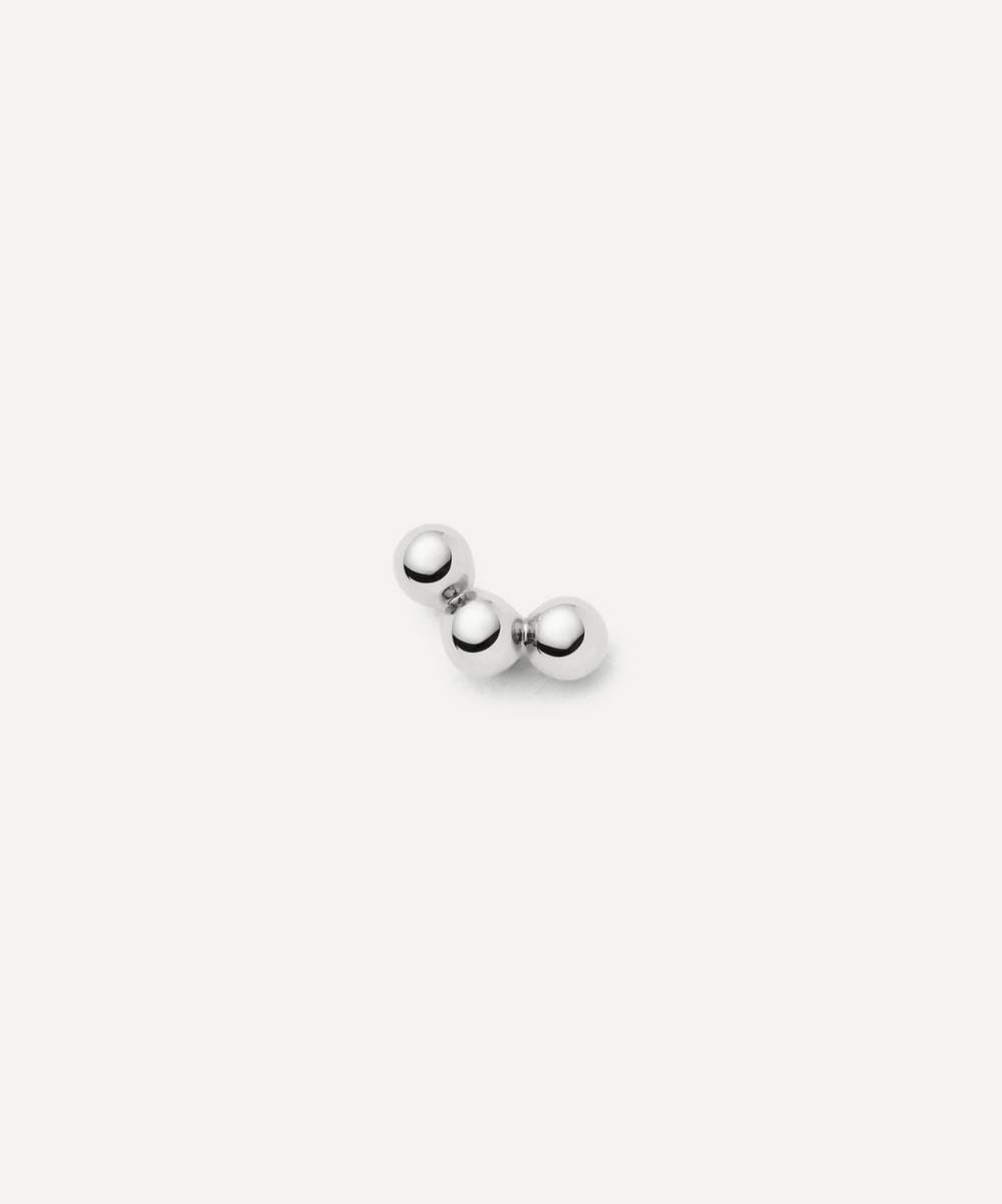 Missoma 14ct White Gold Fine Trio Stud Earring