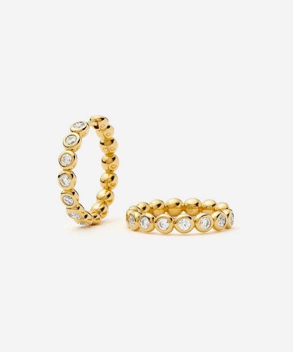 Missoma 18ct Gold - Plated Tennis Medium Hoop Earrings
