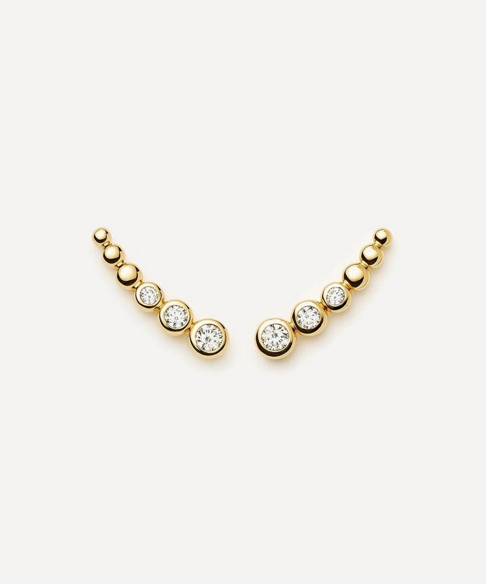 Missoma 18ct Gold - Plated Vermeil Silver Tennis Climber Stud Earrings