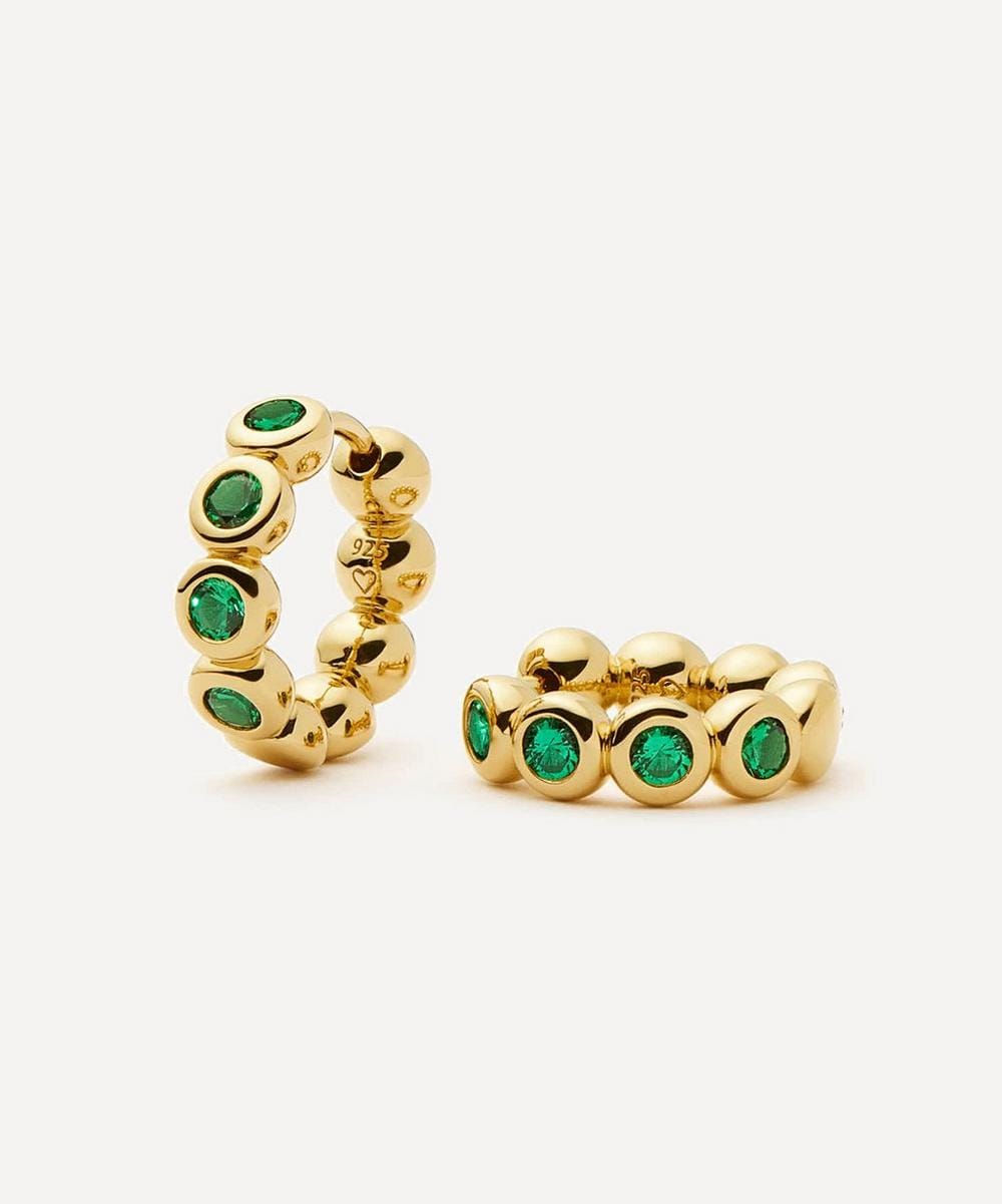 Missoma 18ct Gold - Plated Vermeil Silver Tennis Small Hoop Earrings