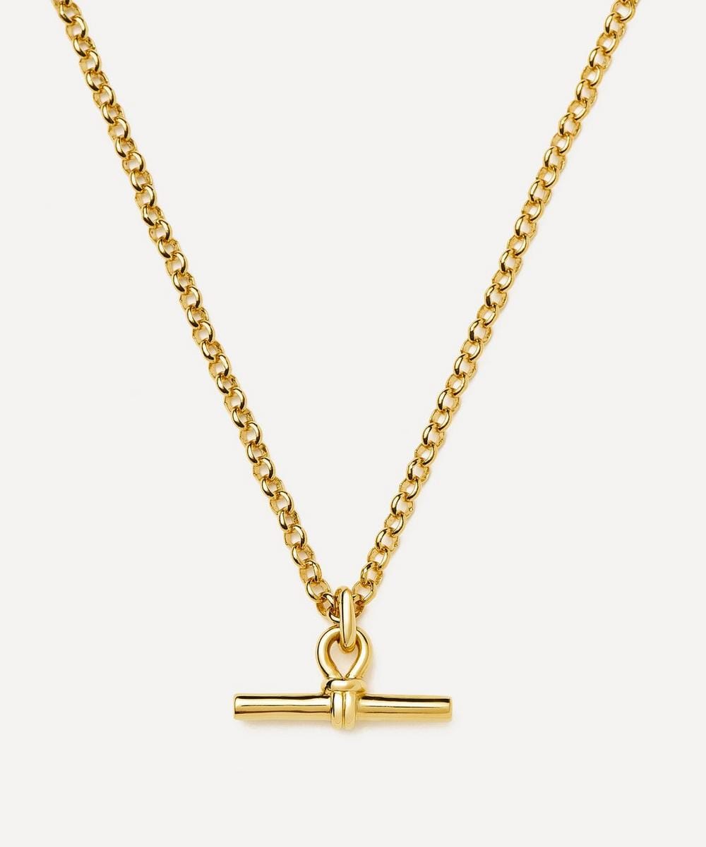 Missoma 18ct Gold - Plated Chunky T - Bar Pendant Necklace