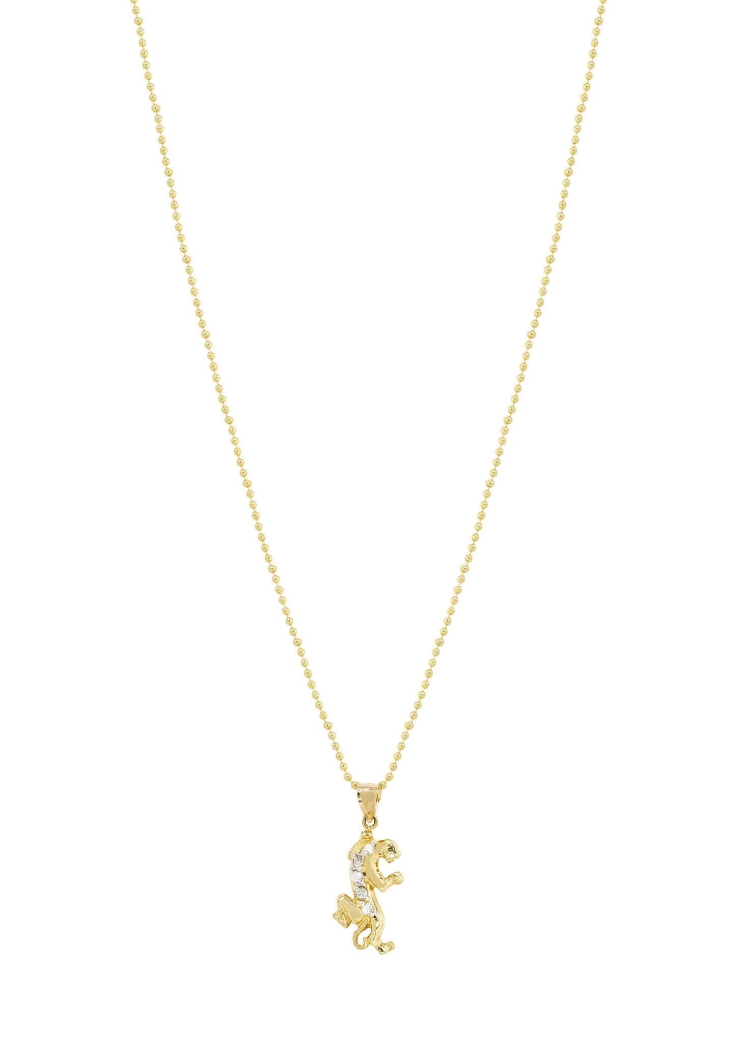 Manufacturer 1 10K Yellow Gold Dog Tag Tiger Necklace | Appx. 9 Grams