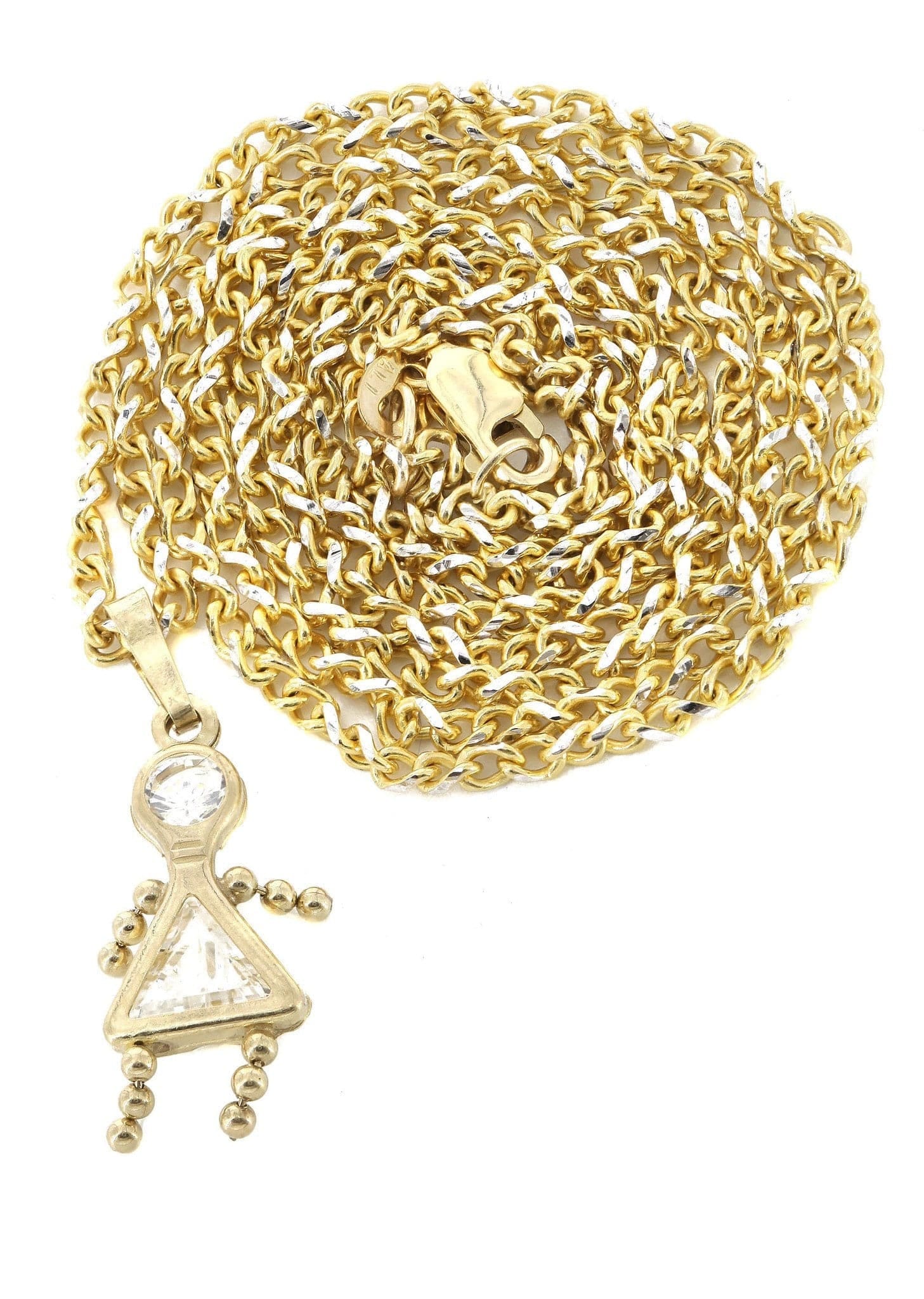 Manufacturer 0 10K Yellow Gold Fancy Link Children Necklace | Appx. 5.3 Grams