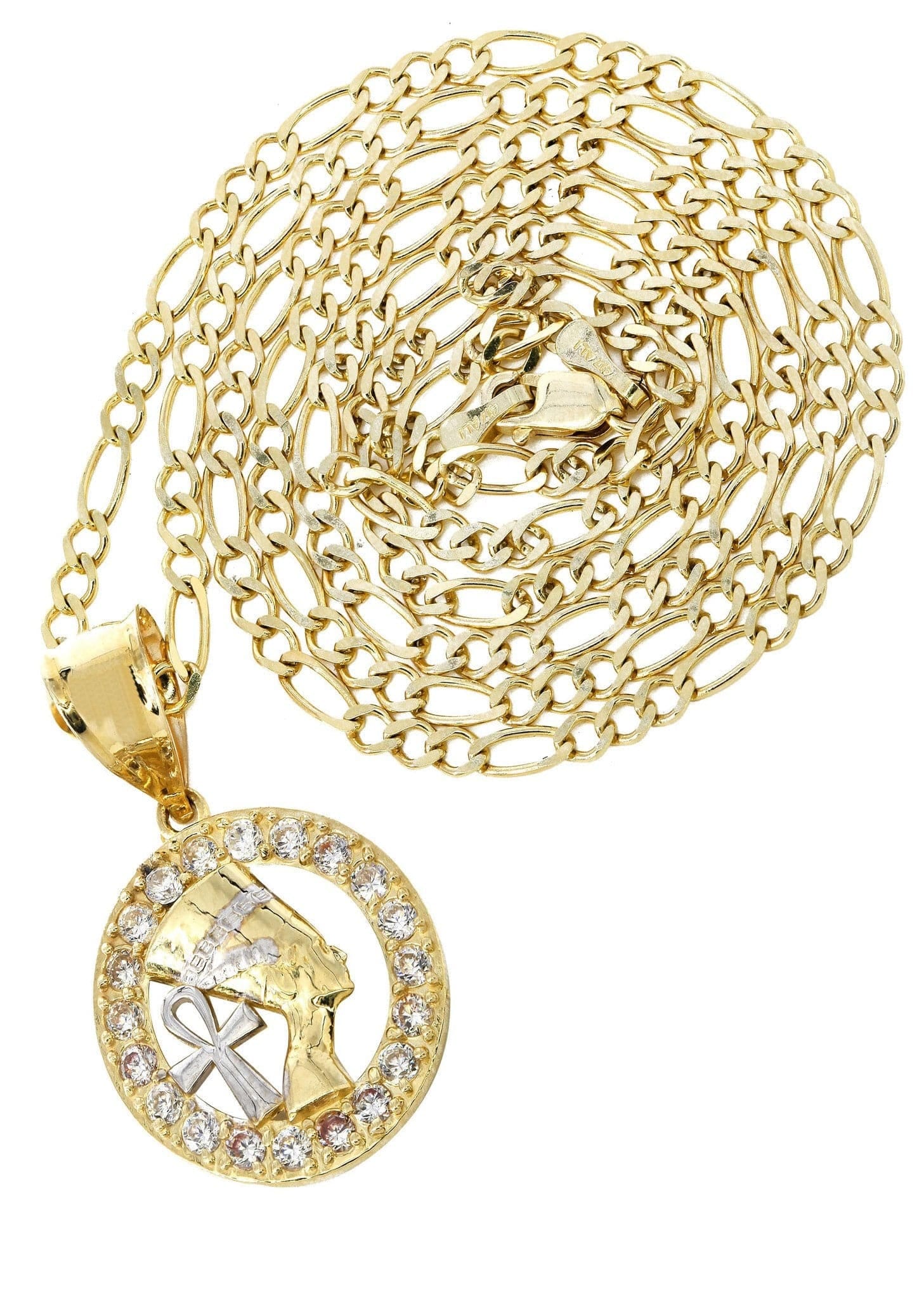 Manufacturer 1 10K Yellow Gold Figaro Pharaoh Necklace | Appx. 10.2 Grams