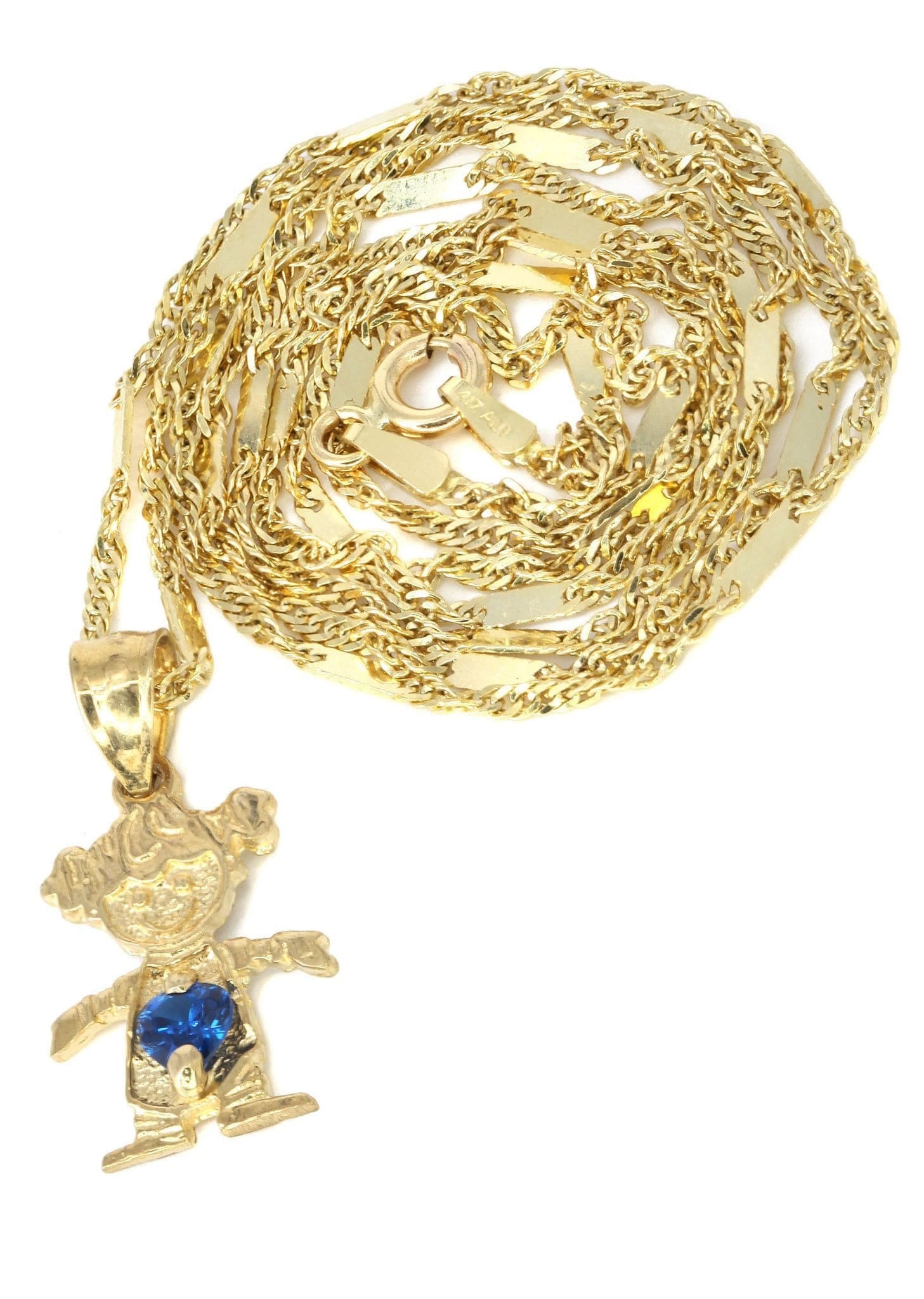 Manufacturer 0 10K Yellow Gold Fancy Link Children Necklace | Appx. 5.8 Grams