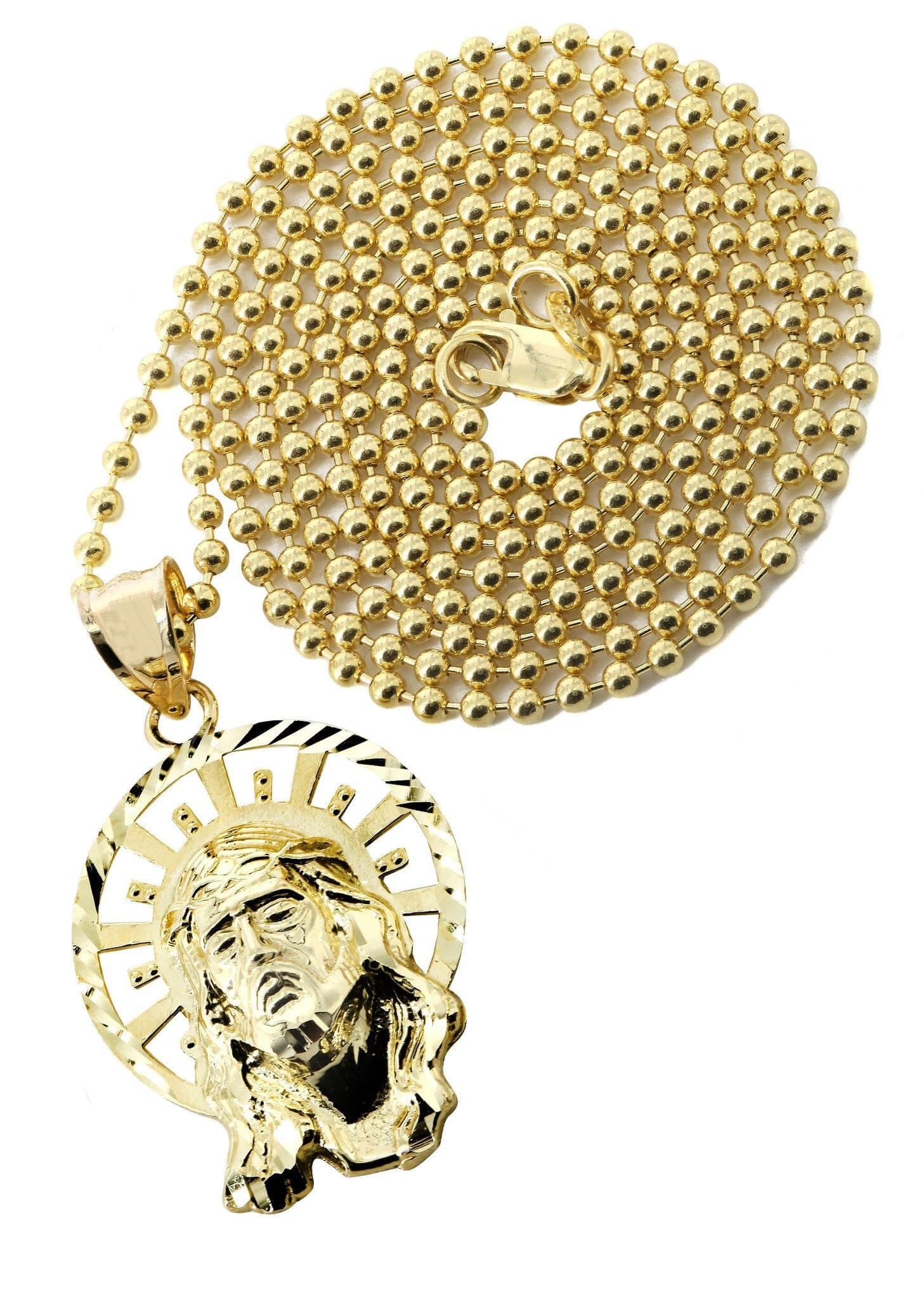 Manufacturer 1 10K Yellow Gold Dog Tag Jesus Piece Chain | Appx. 8.5 Grams