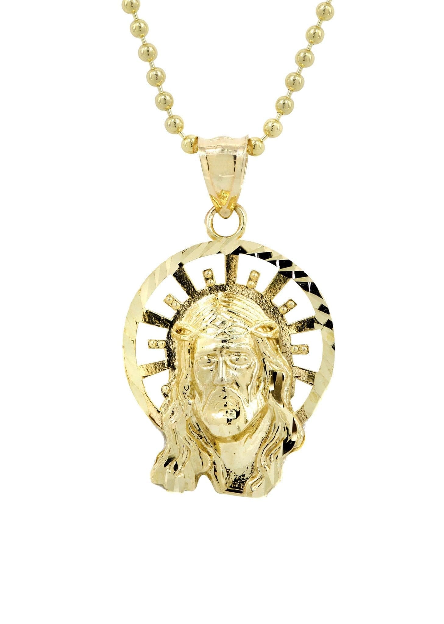 Manufacturer 1 10K Yellow Gold Dog Tag Jesus Piece Chain | Appx. 8.5 Grams