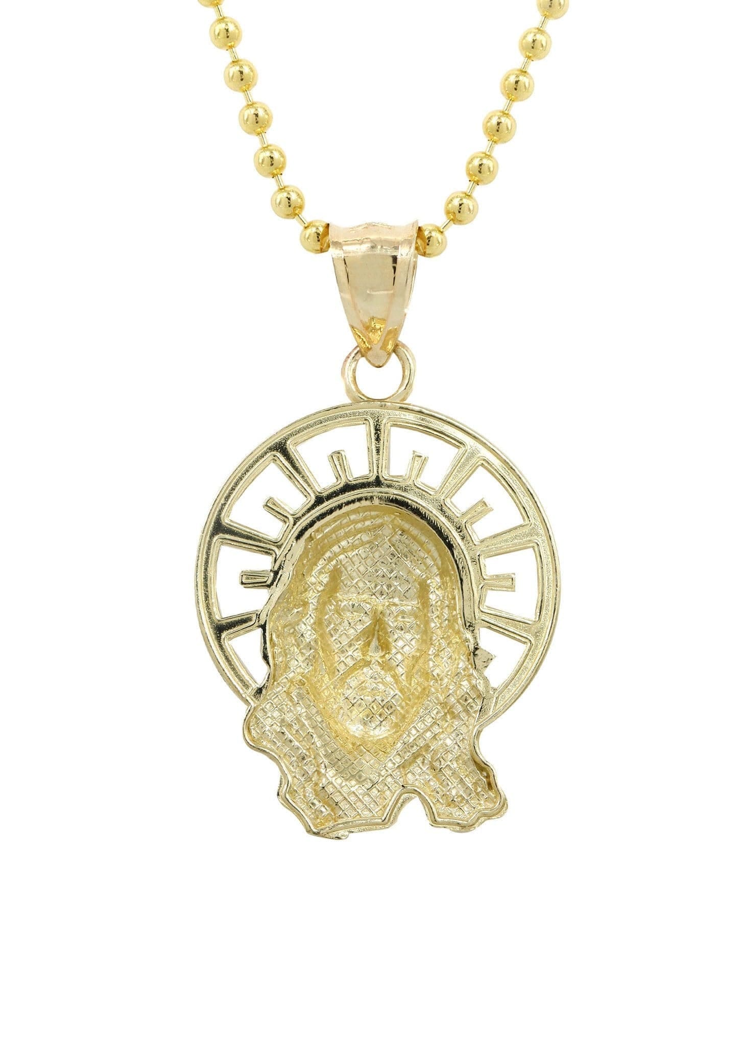Manufacturer 1 10K Yellow Gold Dog Tag Jesus Piece Chain | Appx. 8.5 Grams