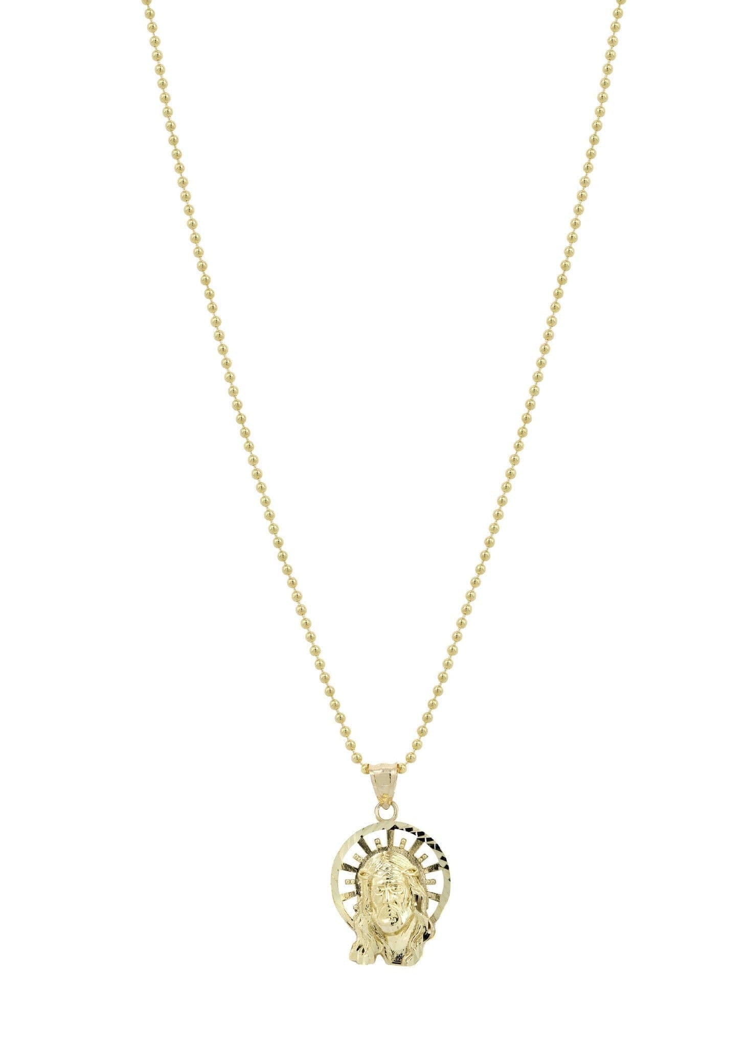 Manufacturer 1 10K Yellow Gold Dog Tag Jesus Piece Chain | Appx. 8.5 Grams