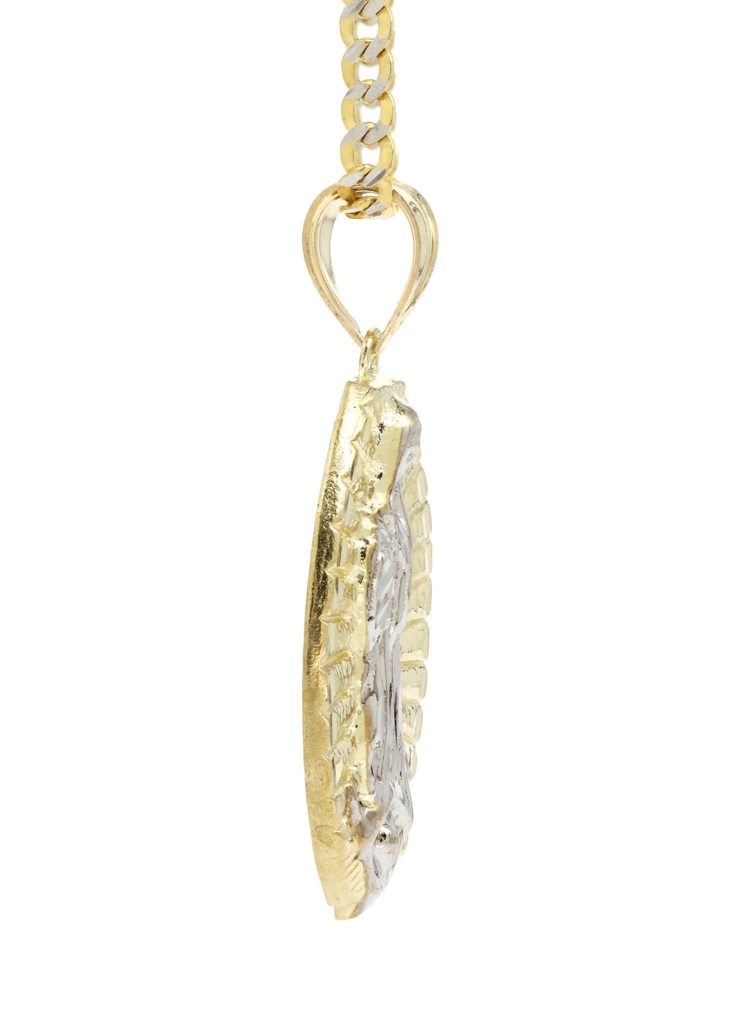 Manufacturer 1 10K Yellow Gold Pave & Virgin Mary Piece Chain | Appx. 9 Grams