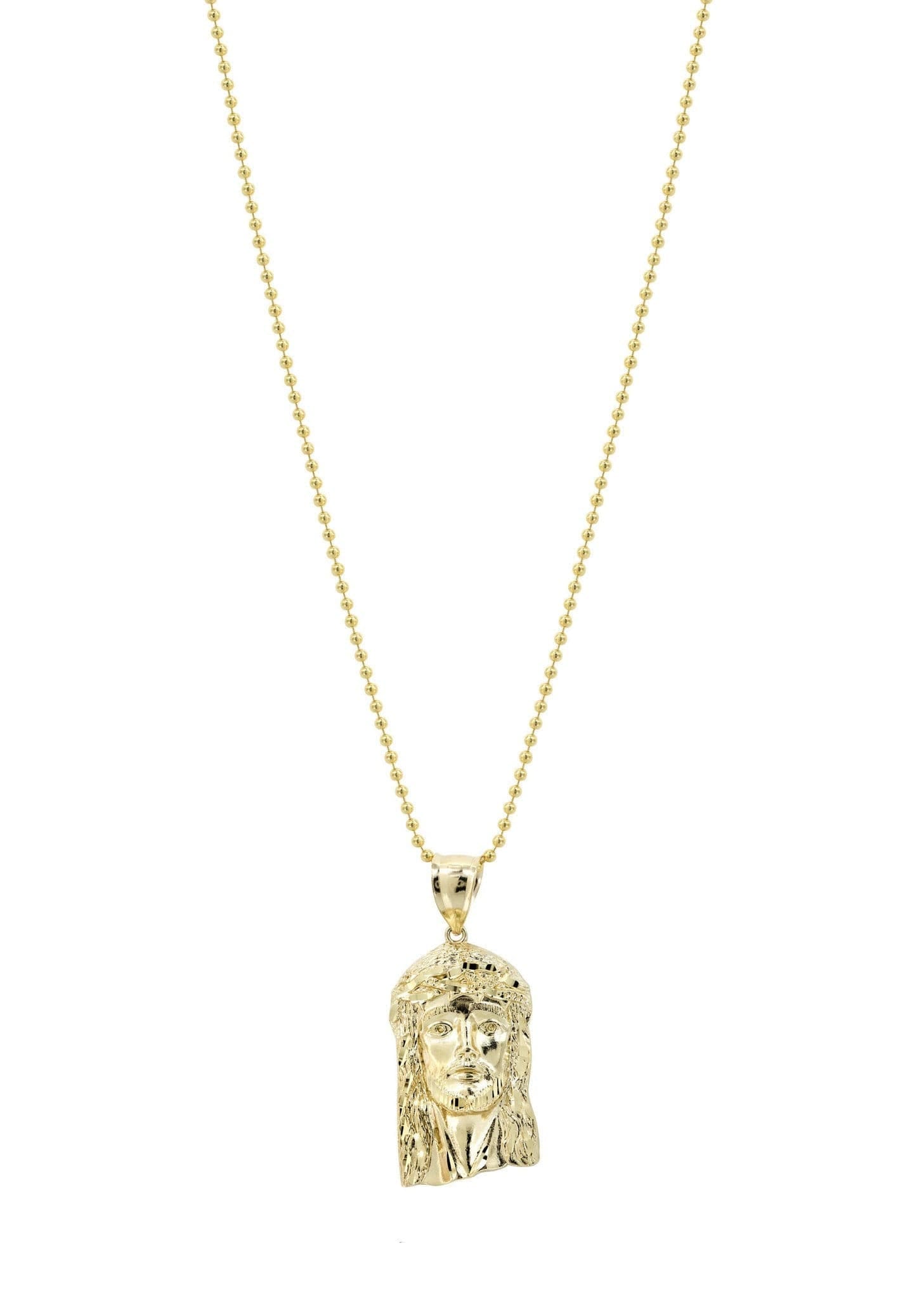 Manufacturer 1 10K Yellow Gold Dog Tag Jesus Piece Chain | Appx. 8.2 Grams