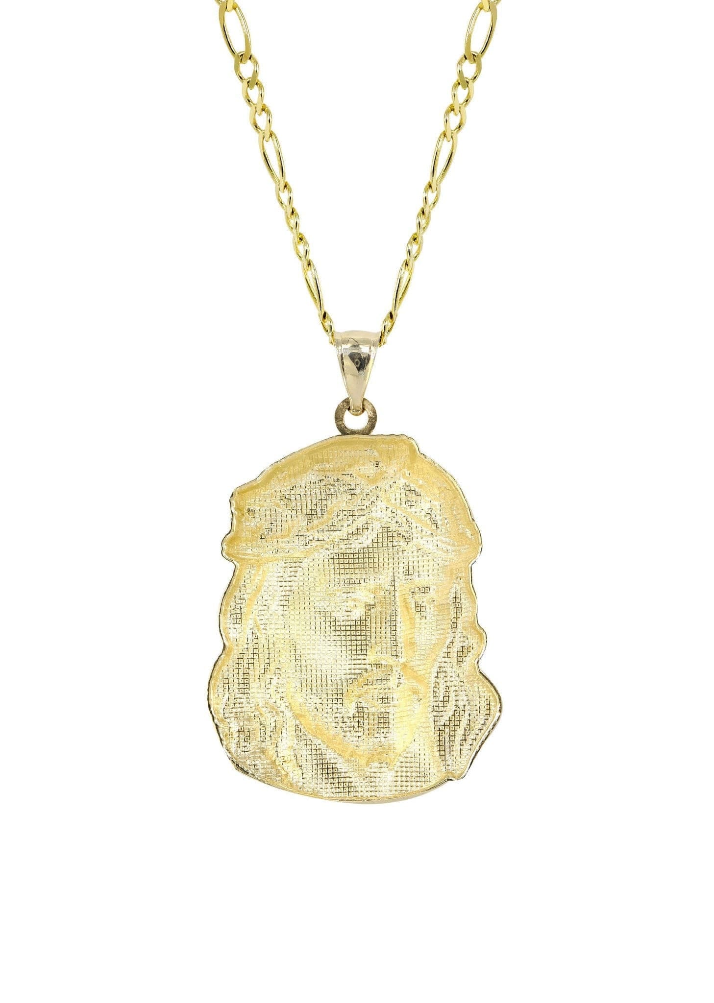 Manufacturer 1 10K Yellow Gold Figaro Jesus Piece Chain | Appx. 9.6 Grams