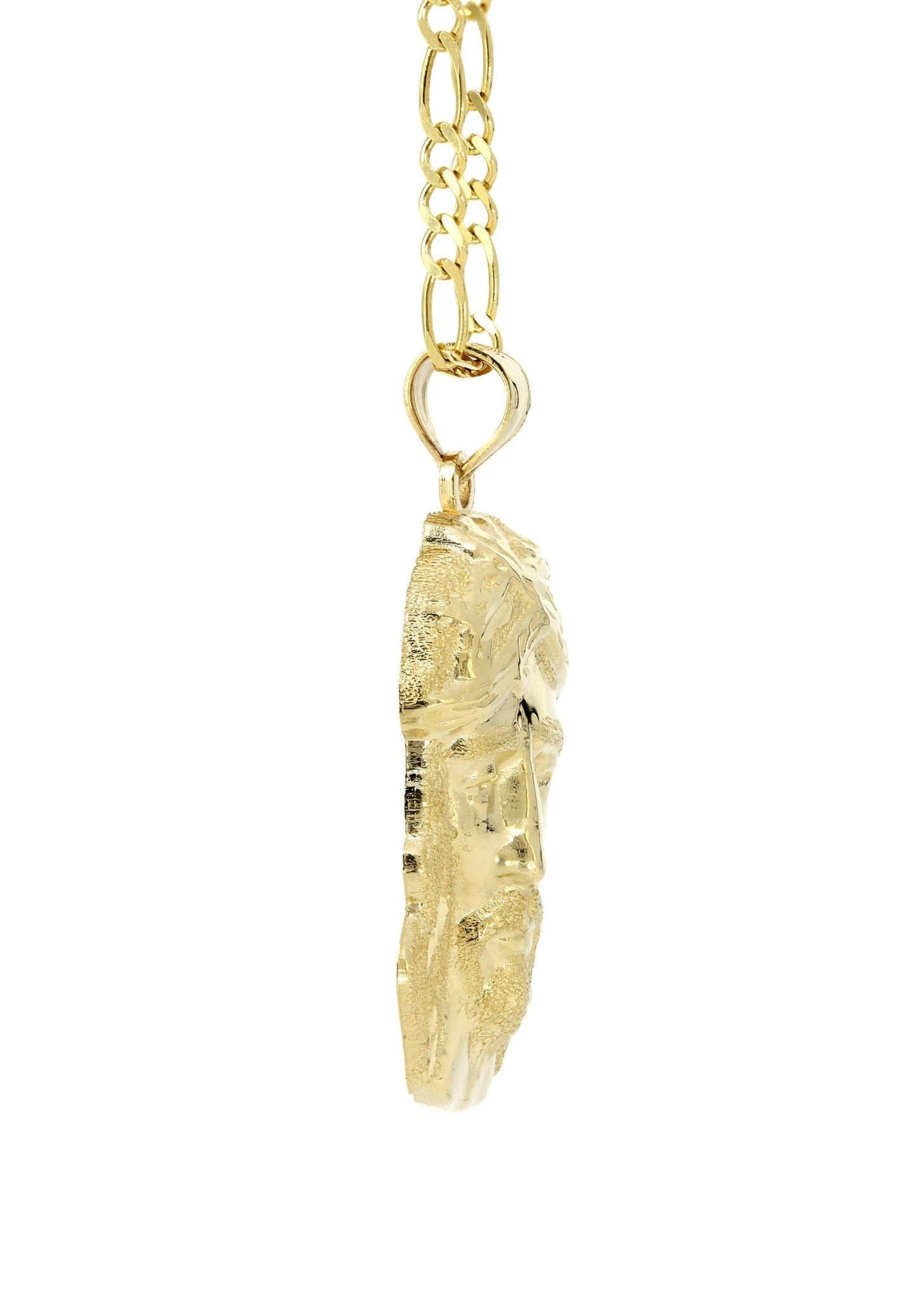 Manufacturer 1 10K Yellow Gold Figaro Jesus Piece Chain | Appx. 9.6 Grams