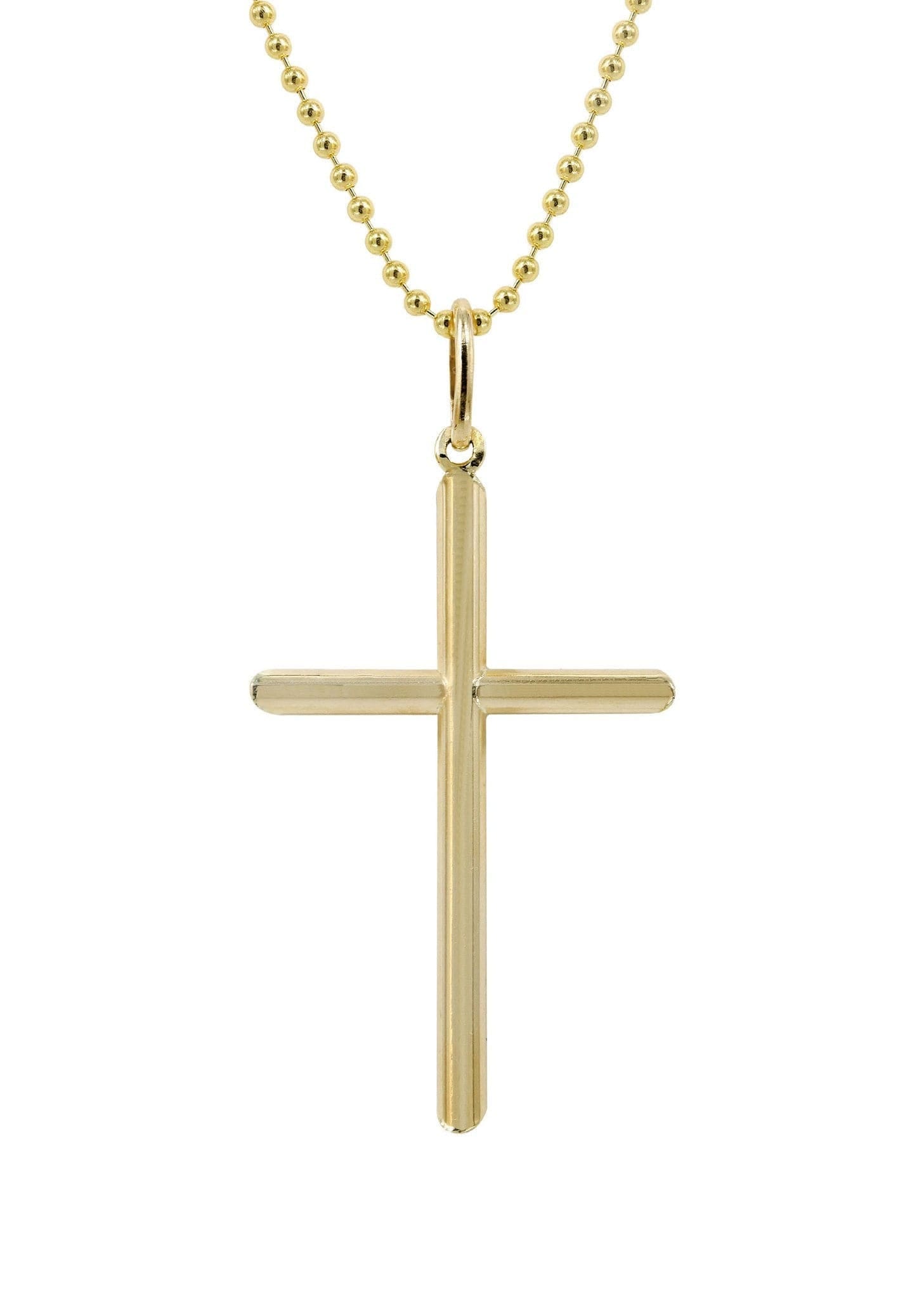 Manufacturer 1 10K Yellow Gold Dog Tag Cross Necklace | Appx. 8.6 Grams