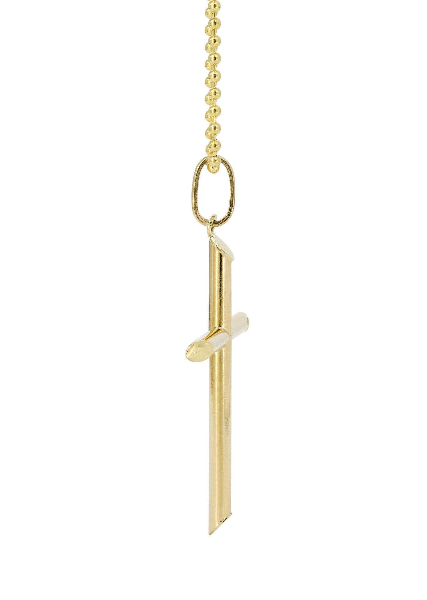 Manufacturer 1 10K Yellow Gold Dog Tag Cross Necklace | Appx. 8.6 Grams