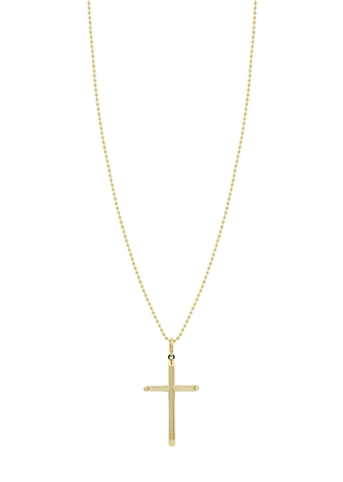 Manufacturer 1 10K Yellow Gold Dog Tag Cross Necklace | Appx. 8.6 Grams