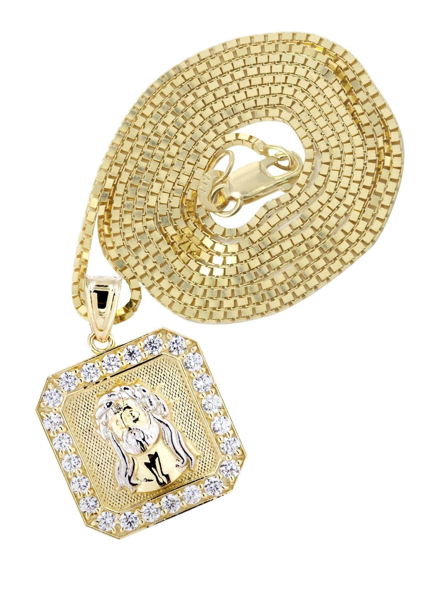 Manufacturer 0 10K Yellow Gold Box Jesus Piece Chain | Appx. 7.1 Grams