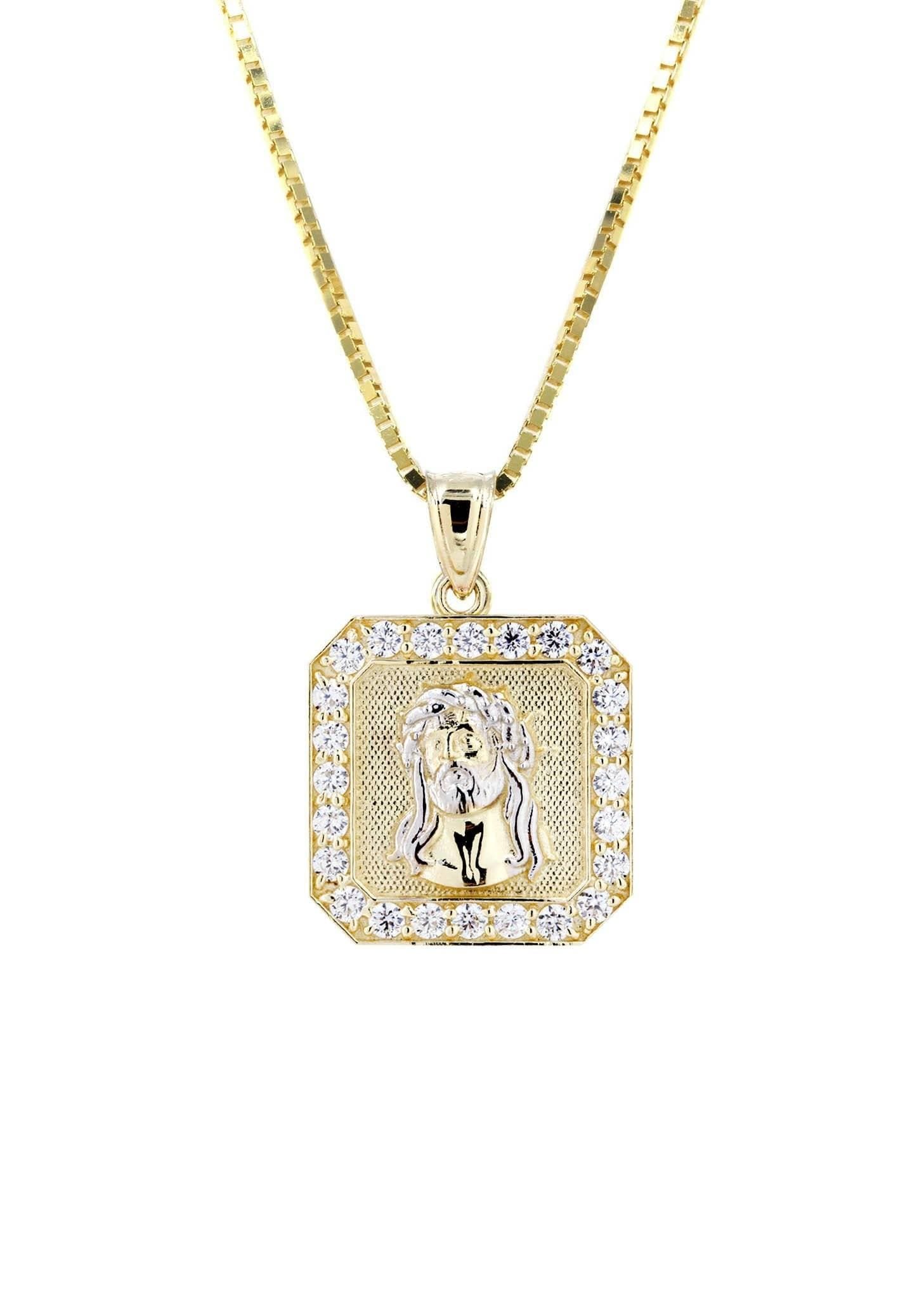 Manufacturer 0 10K Yellow Gold Box Jesus Piece Chain | Appx. 7.1 Grams