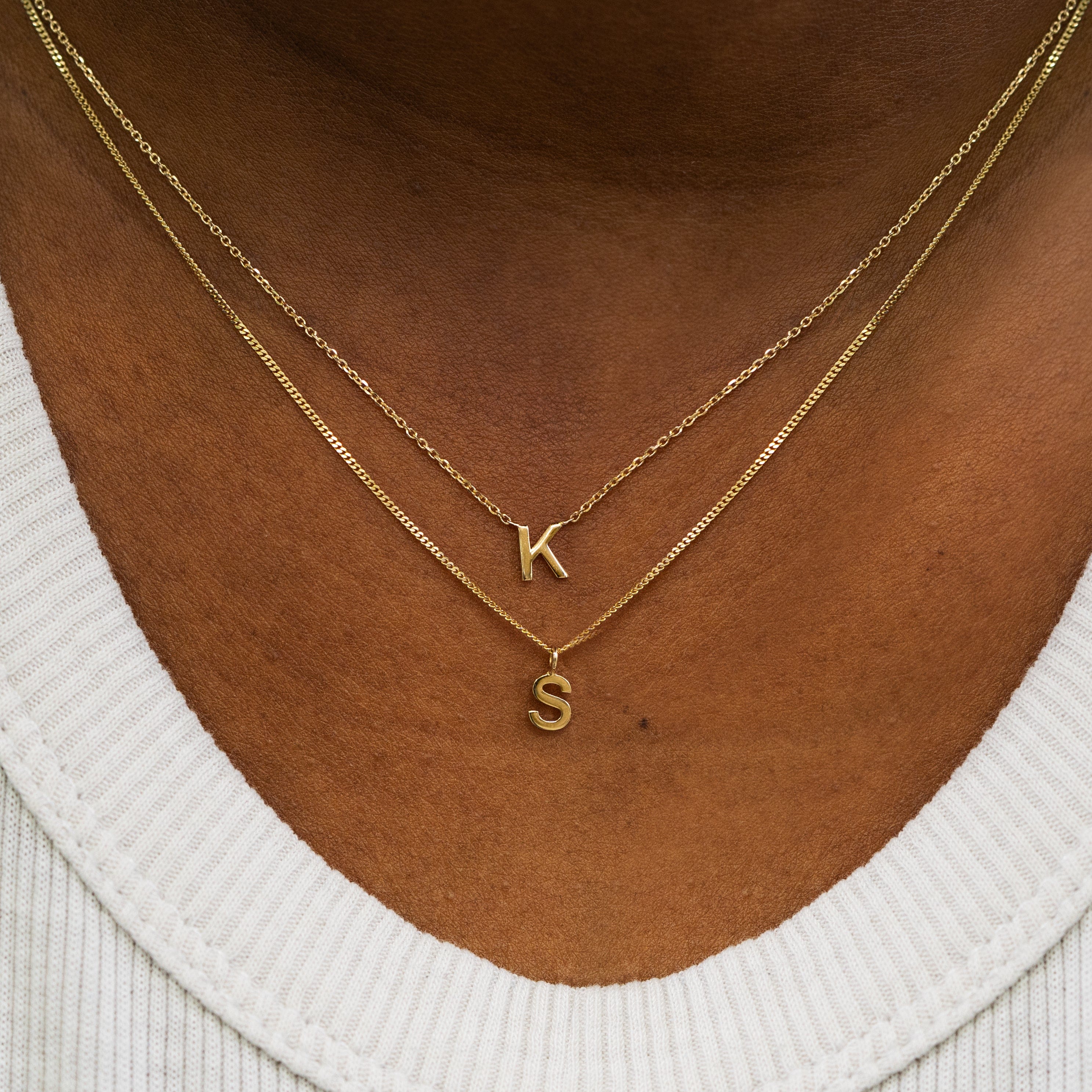Automic Gold Studio Custom Initial Necklace
