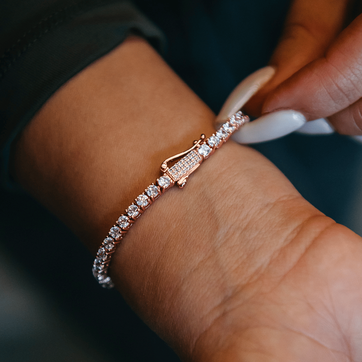 GLD Women Heart Tennis Bracelet Bundle