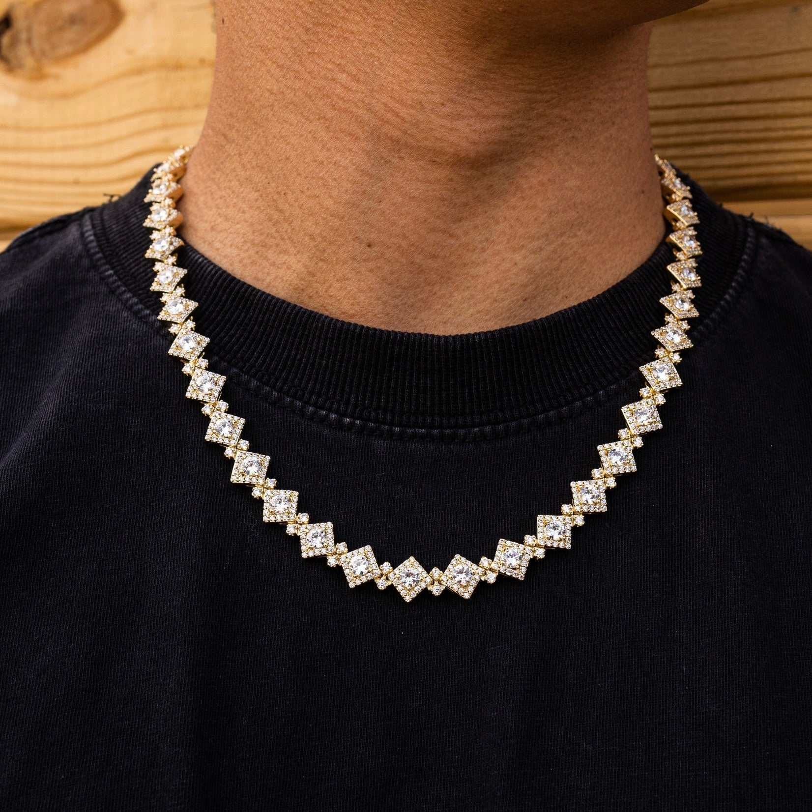 GLD Men Cloister Link Chain + Bracelet Bundle in Yellow Gold