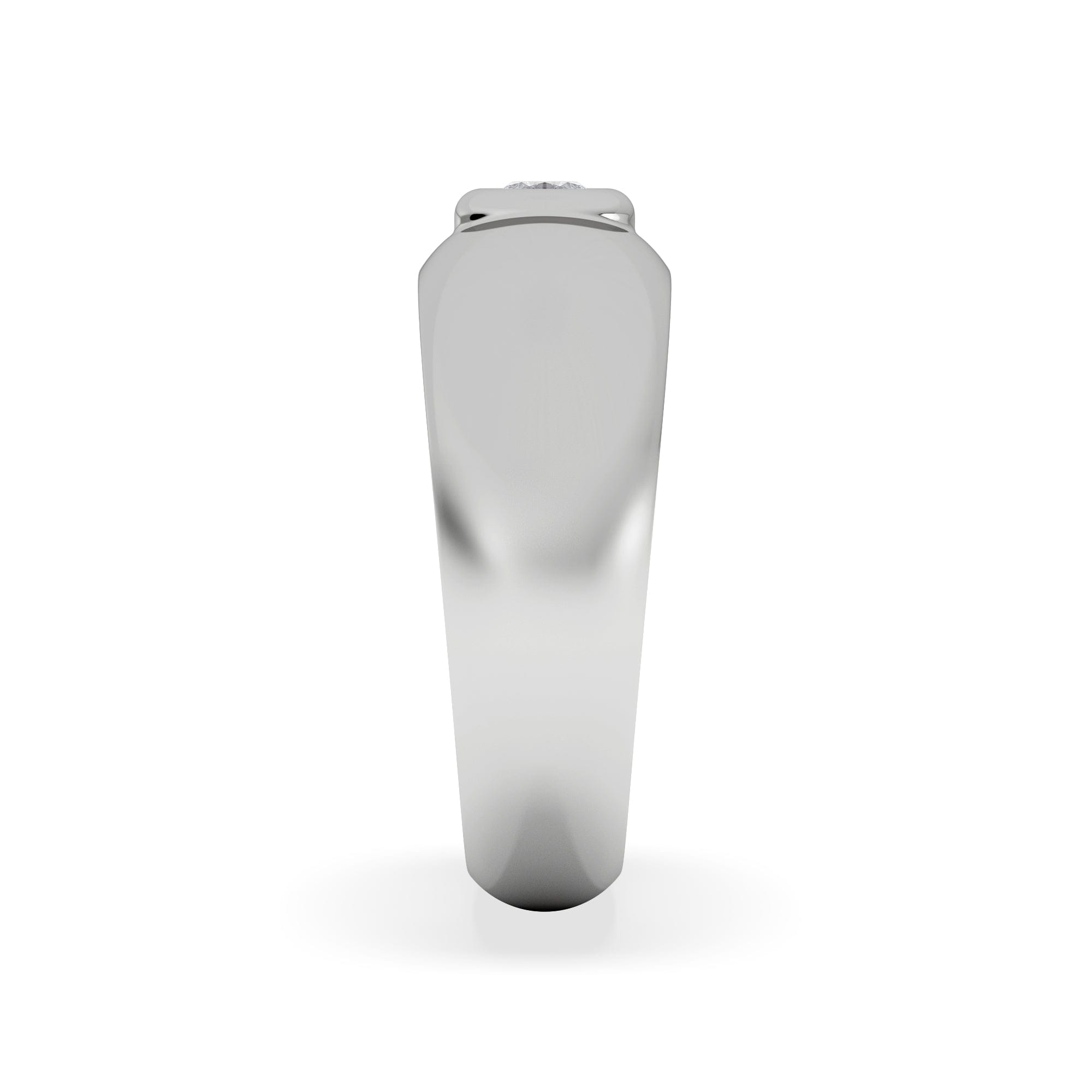 Diamond Men's Lab Diamond Signet Ring 0.25ct in 925 Silver H/SI