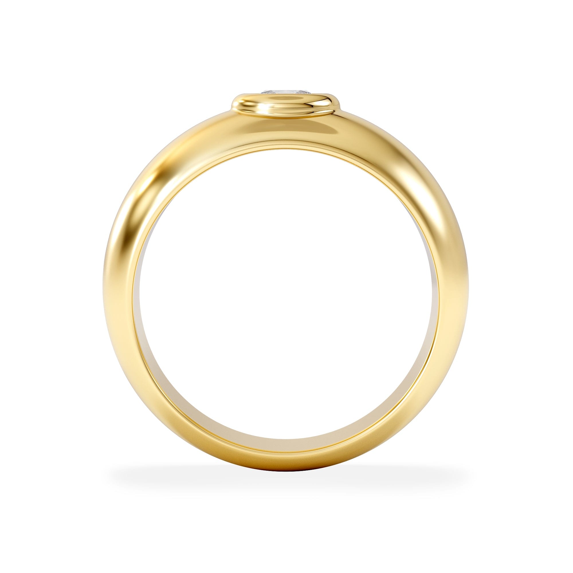 Diamond Lab Diamond Signet Ring 0.50ct in 18K Gold Vermeil H/SI