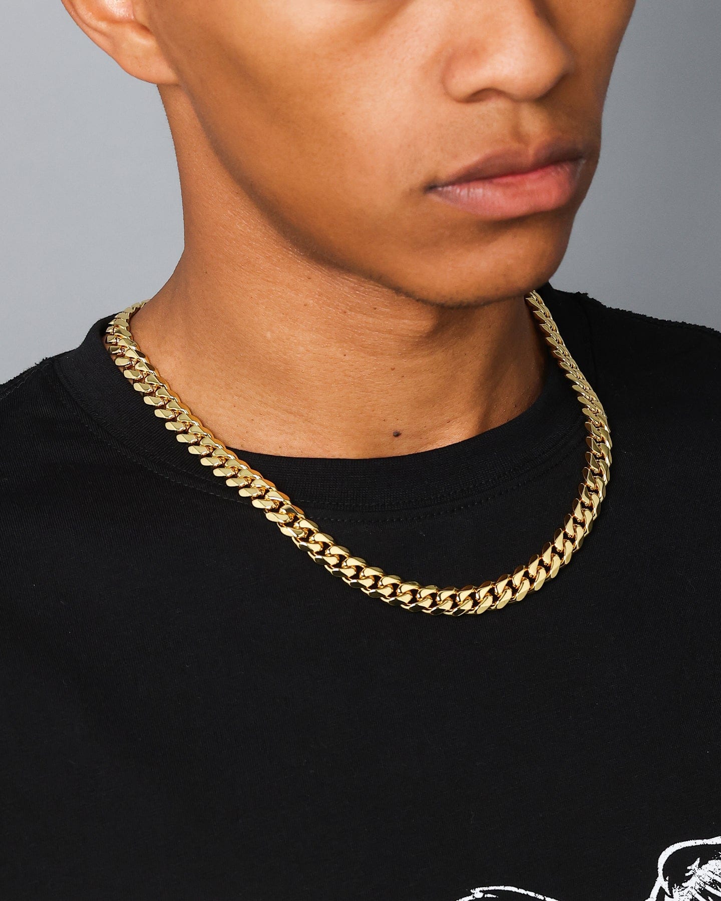 Saint Morta 10 mm Cuban Chain Gold