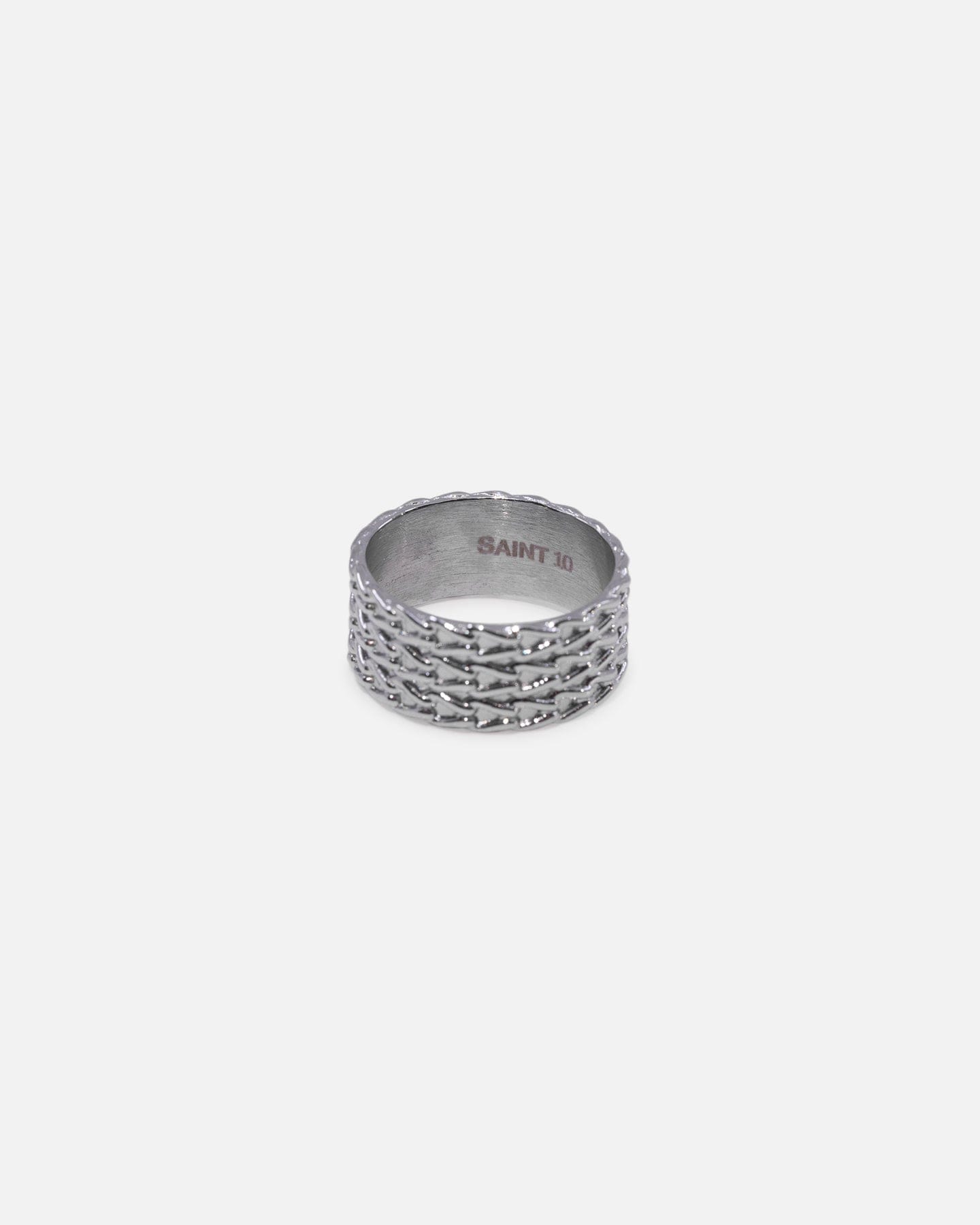 Saint Morta Rope Chain Ring White Gold