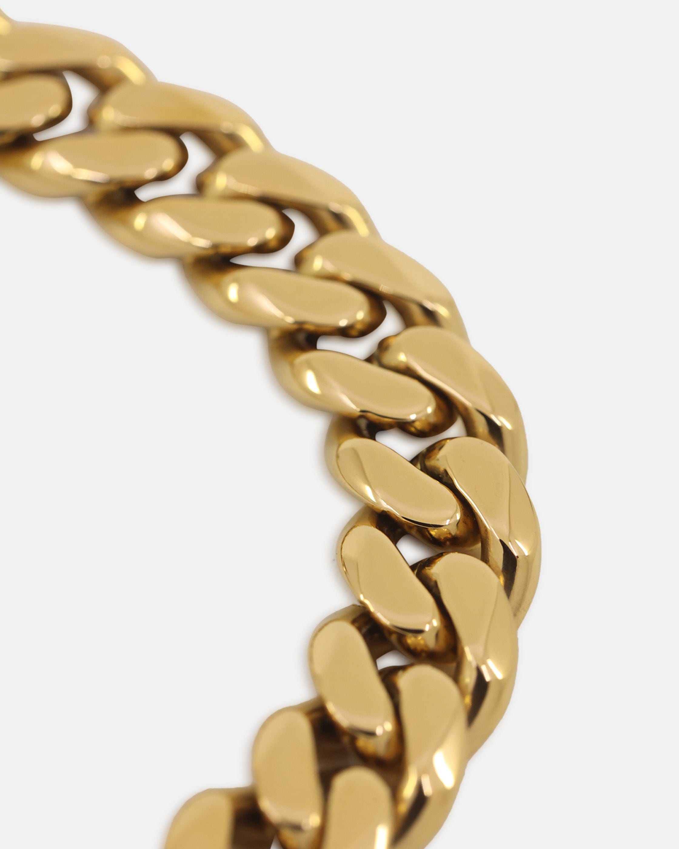 Saint Morta 10 mm Cuban Bracelet Gold