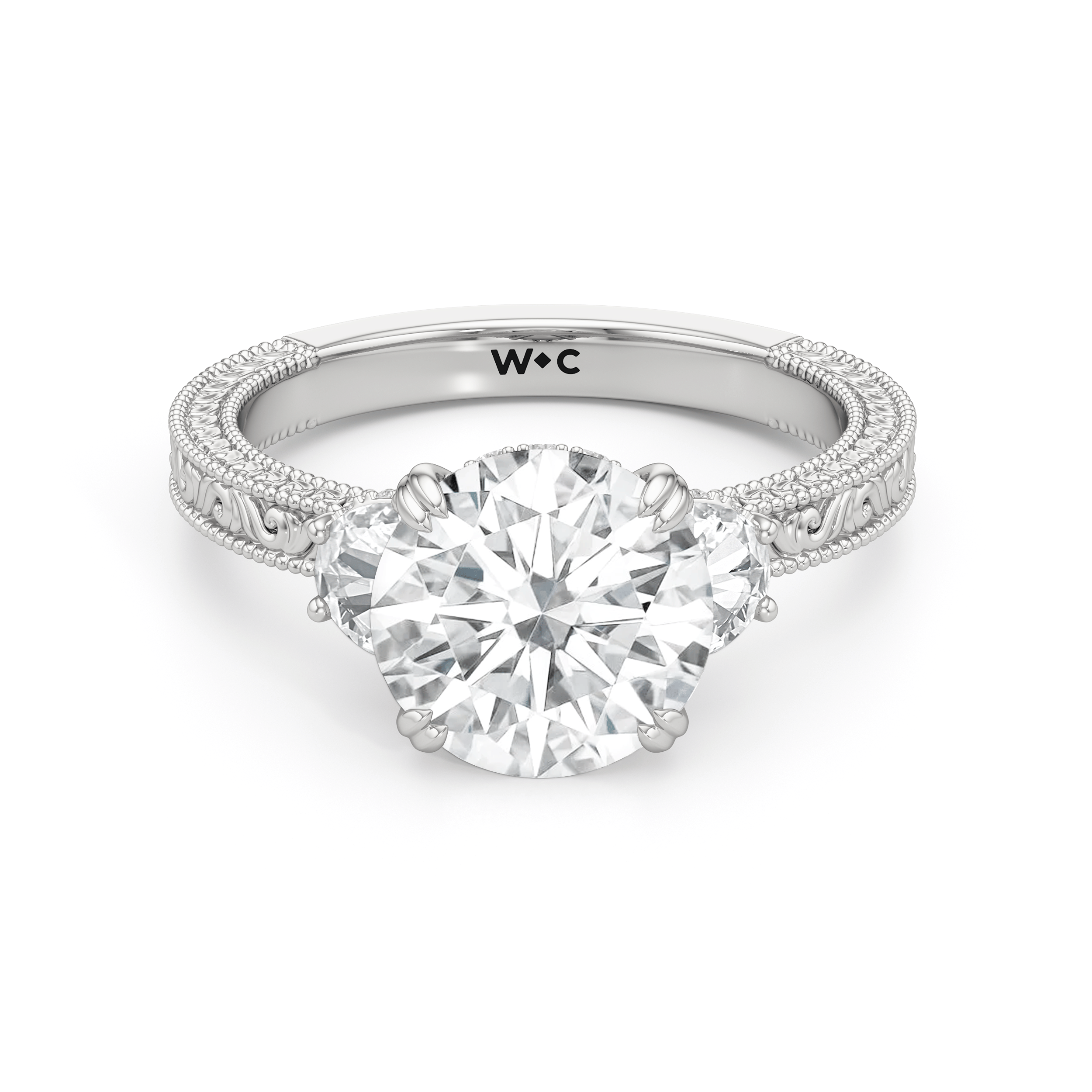 RING The Seraphine Half Moon Three Stone Ring - Home Preview