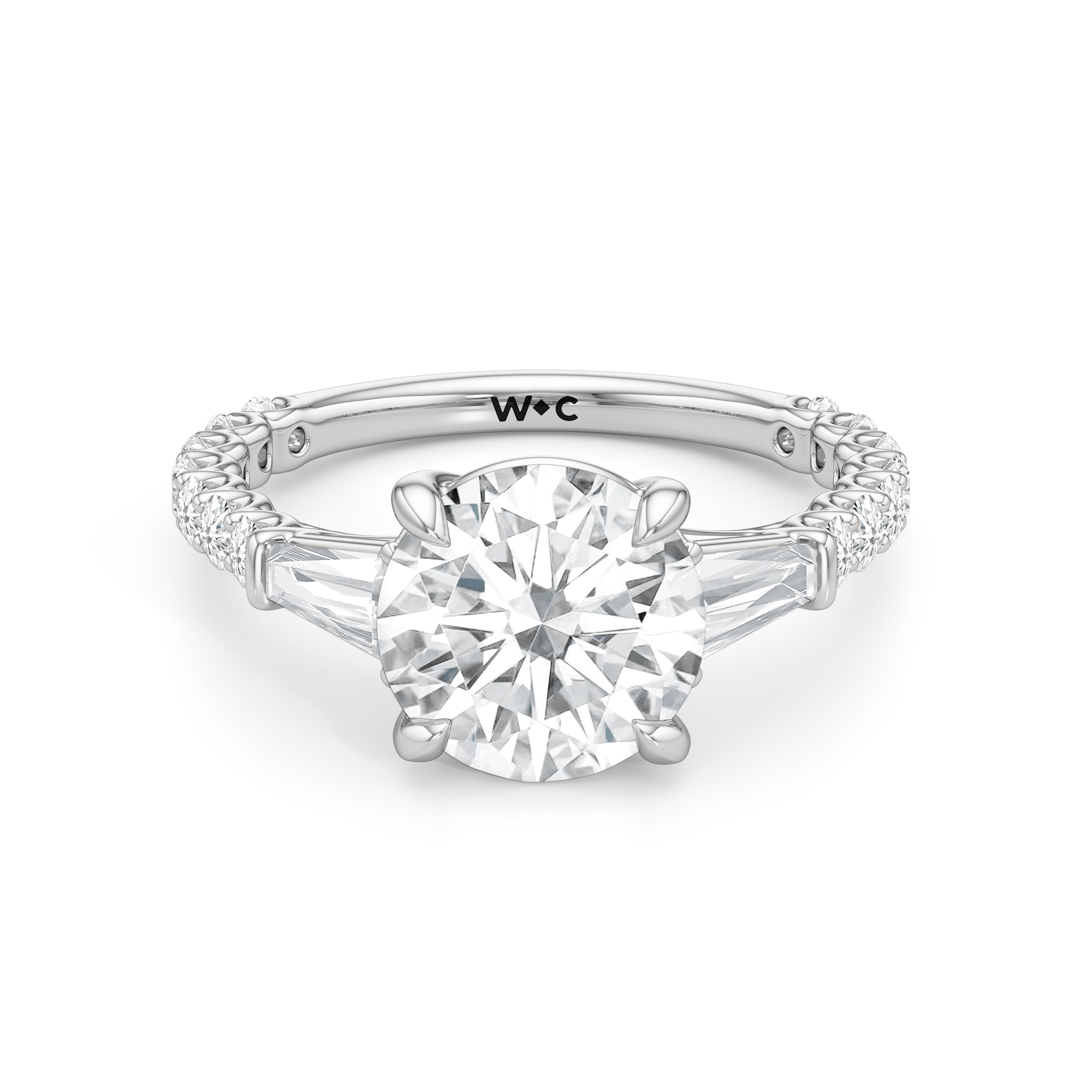 RING Arc Baguette Engagement Ring - Home Preview