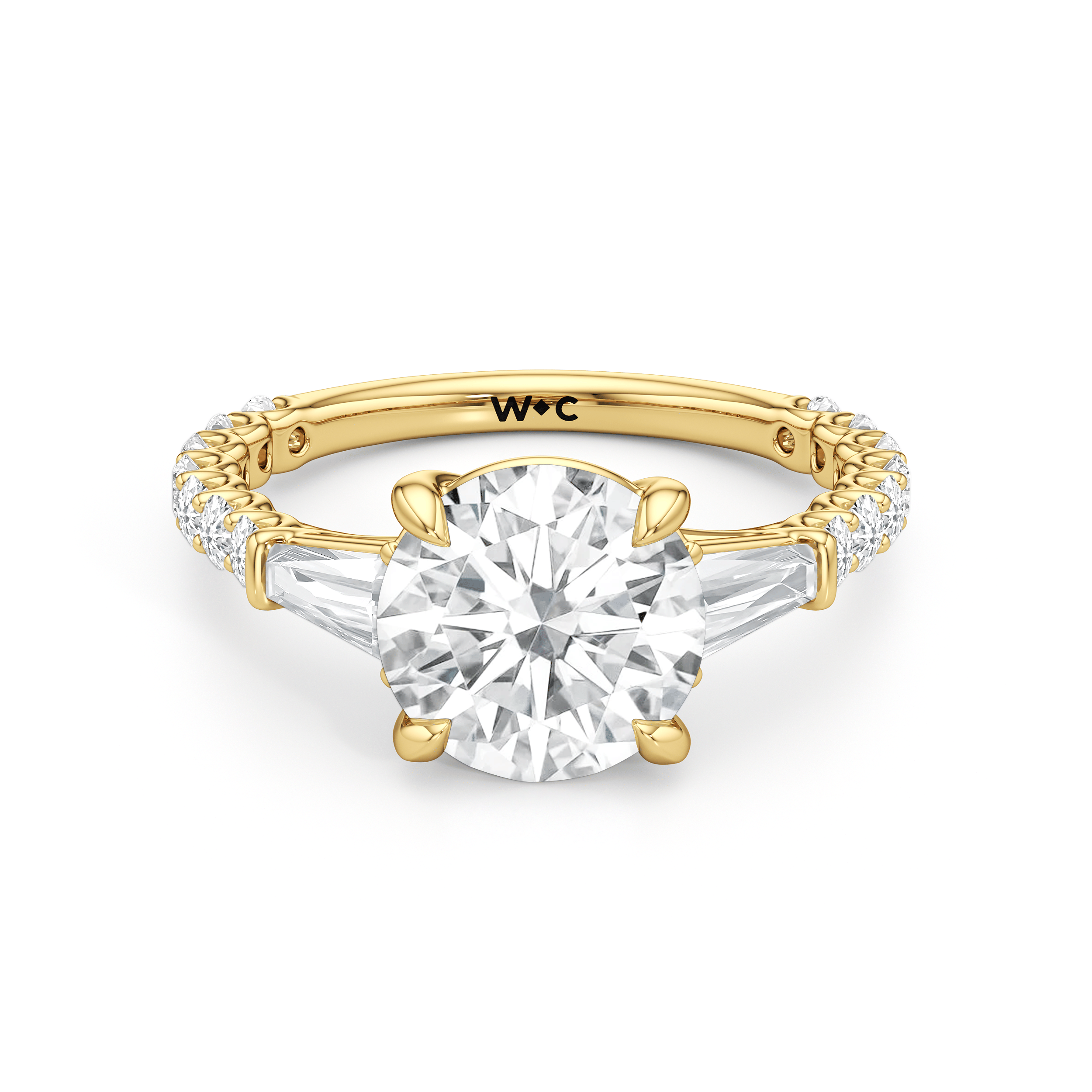 RING Arc Baguette Engagement Ring - Home Preview