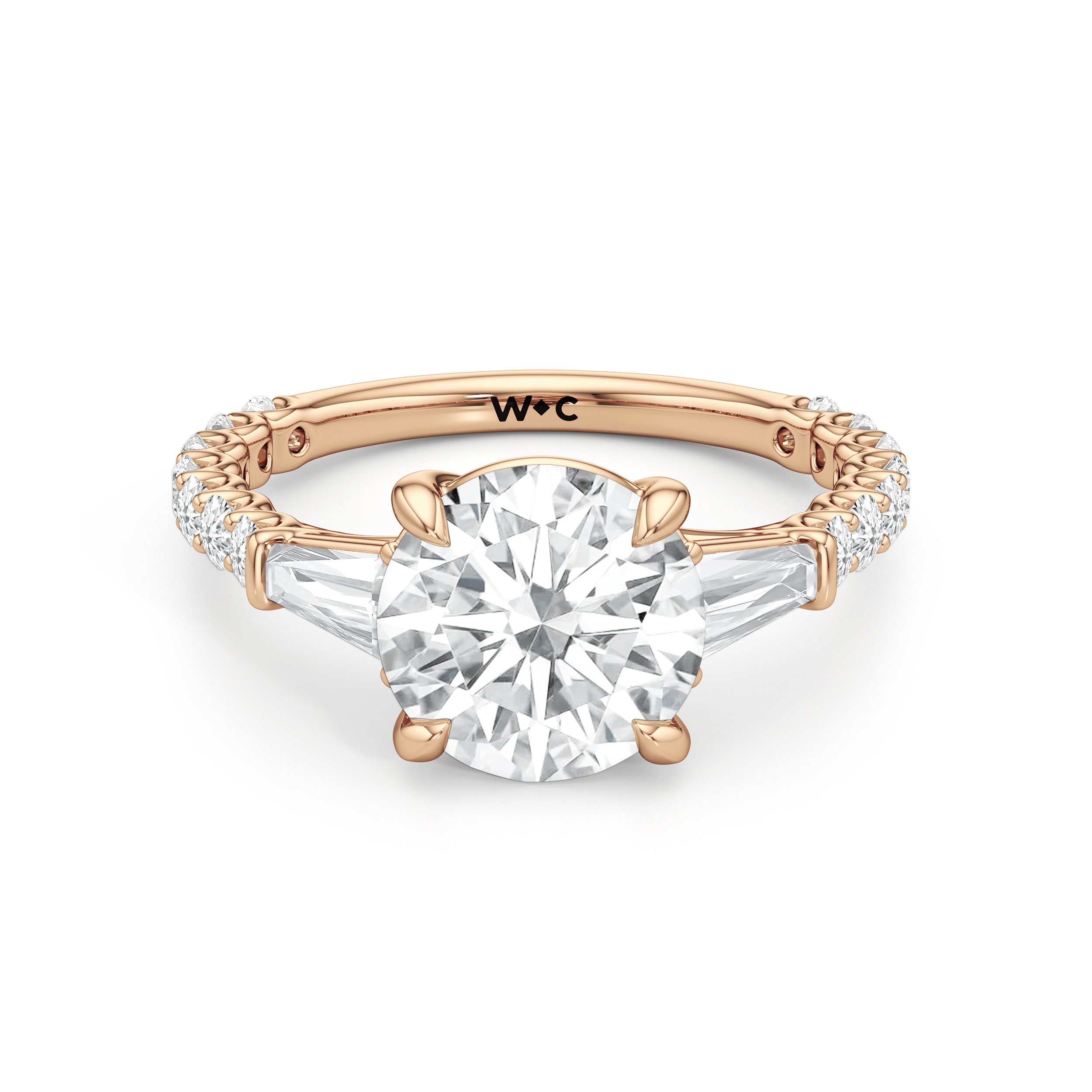RING Arc Baguette Engagement Ring - Home Preview