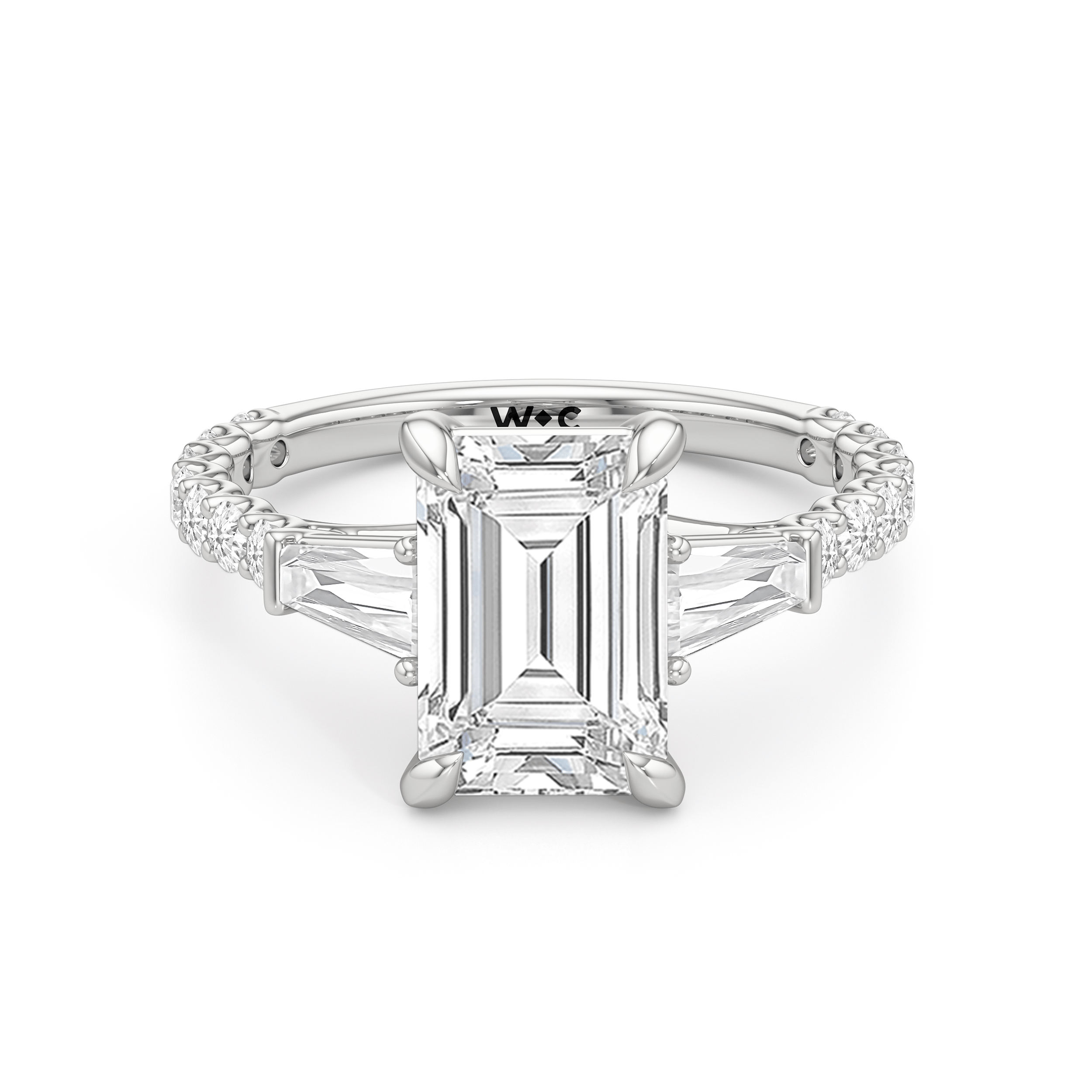 RING Arc Baguette Engagement Ring - Home Preview