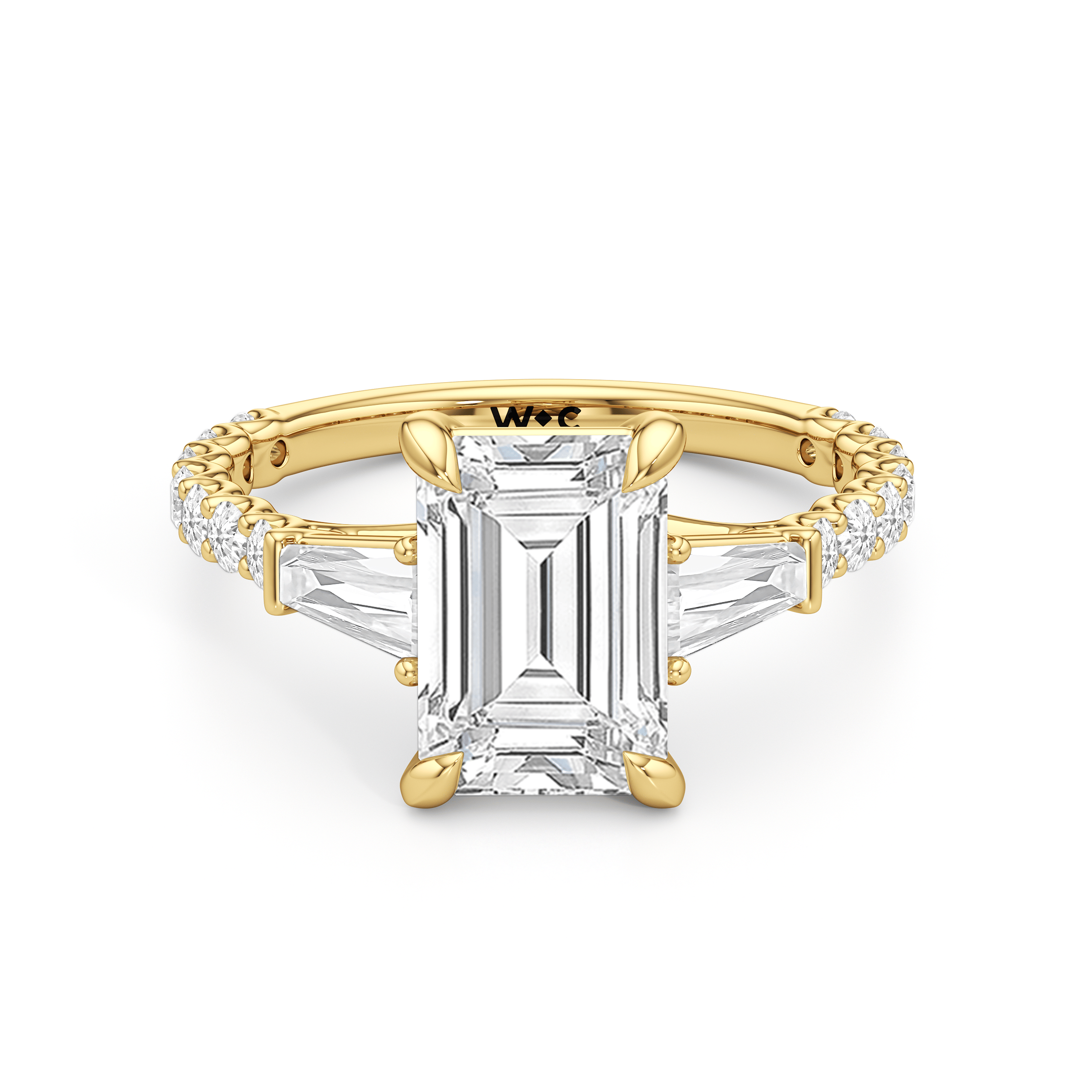 RING Arc Baguette Engagement Ring - Home Preview
