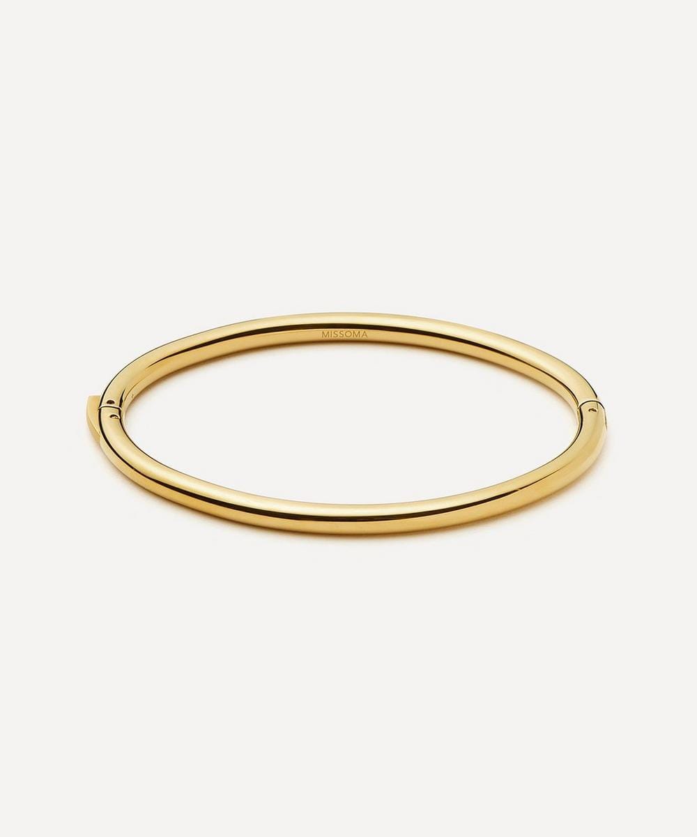 Missoma 18ct Gold - Plated Classic Round Hinged Bangle Bracelet