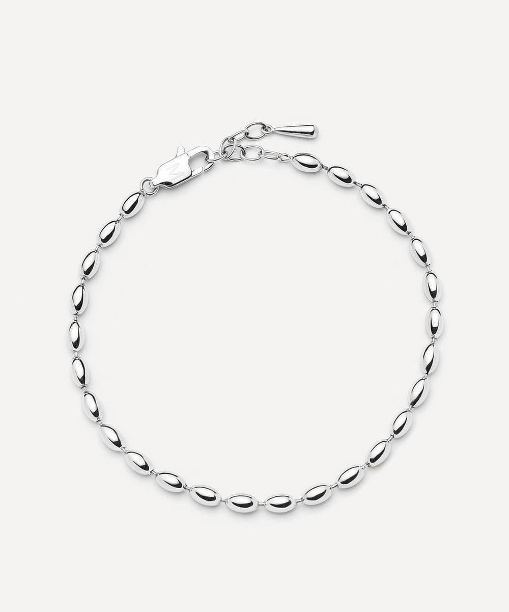 Missoma Silver - Plated Molten Olive Chain Bracelet