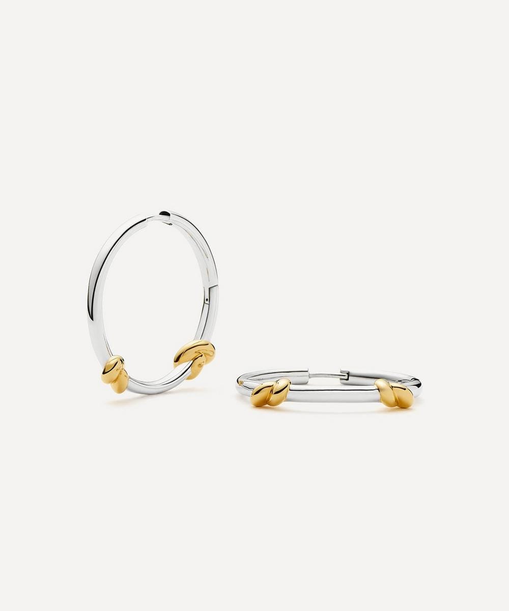 Missoma Lucy Williams x Missoma Mixed Metal Medium Double Knot Hoop Earrings