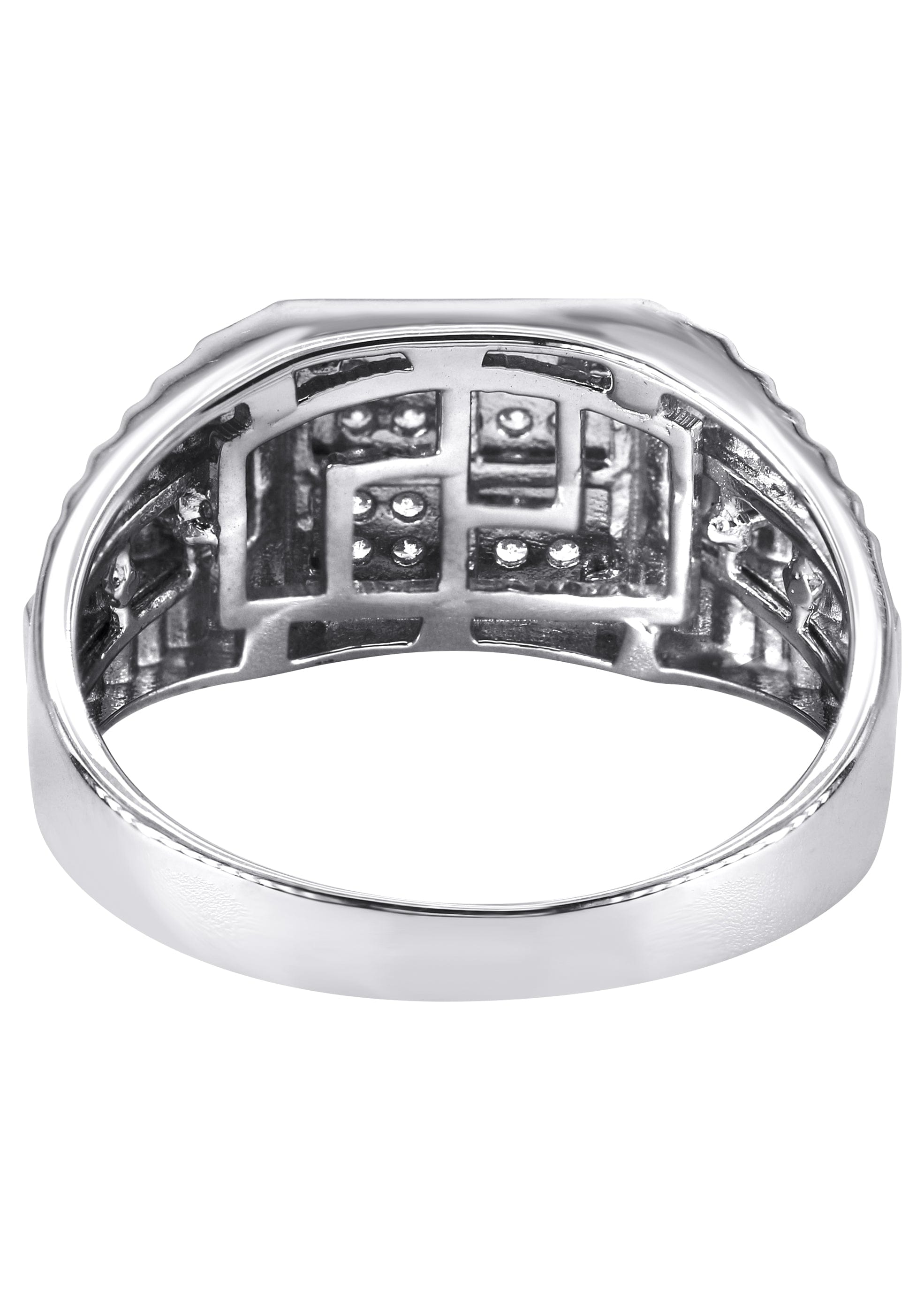 Manufacturer 43 Mens Silver CZ Pinky Ring | Appx 5.2 Grams