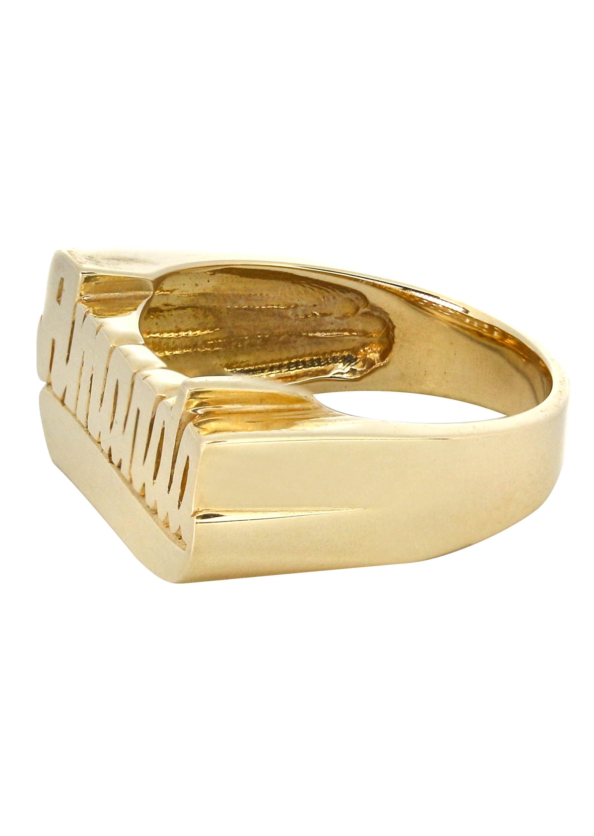 Manufacturer 16 14K Script Gold Name Ring | Appx. 3.8 Grams