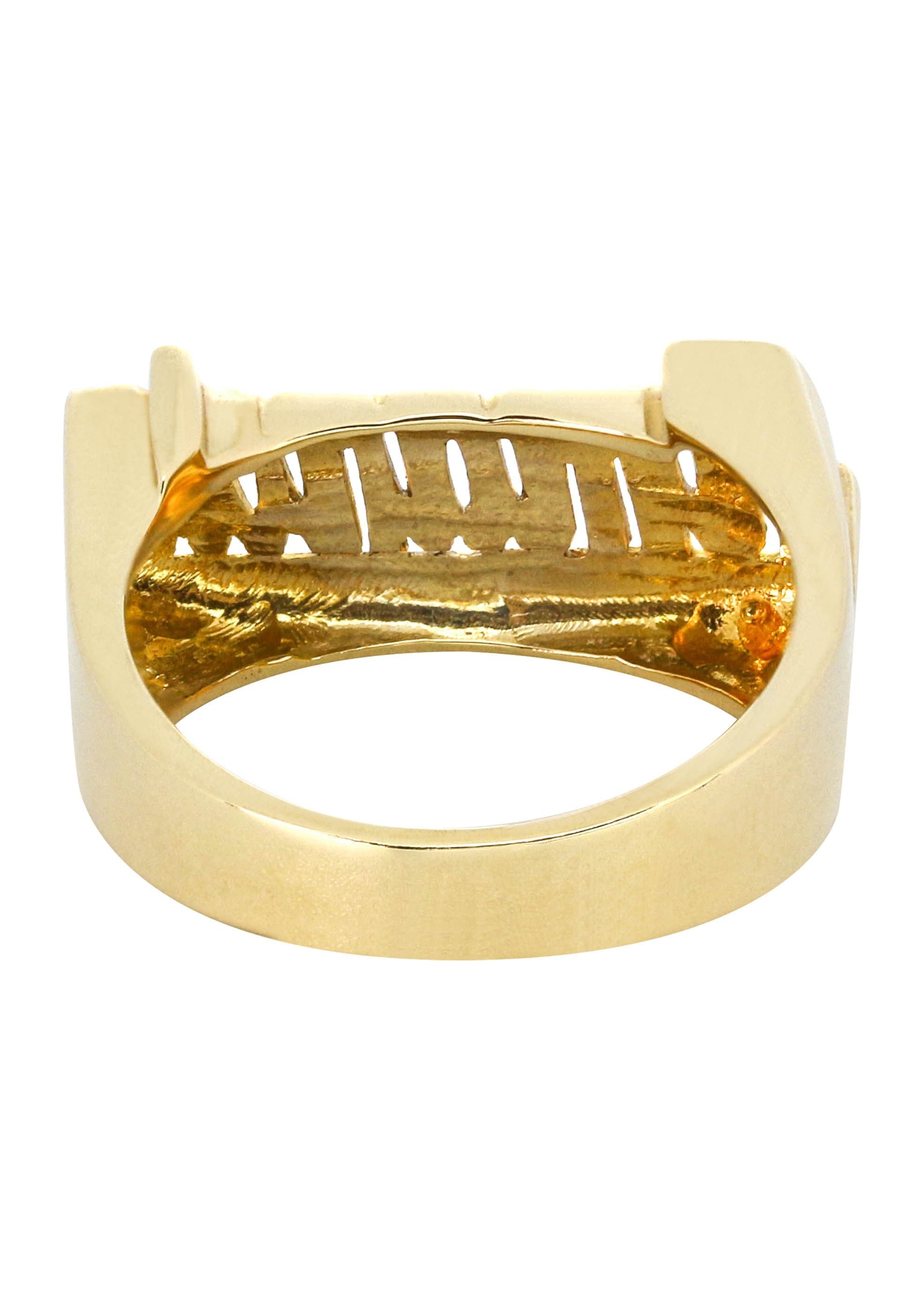 Manufacturer 16 14K Script Gold Name Ring | Appx. 3.8 Grams