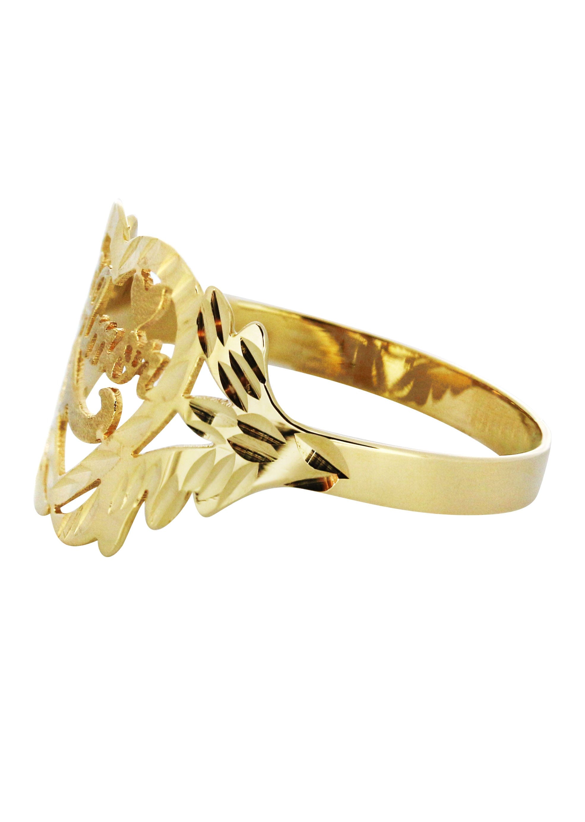 Manufacturer 16 14K Gold Heart Name Ring | Appx. 1.2 Grams
