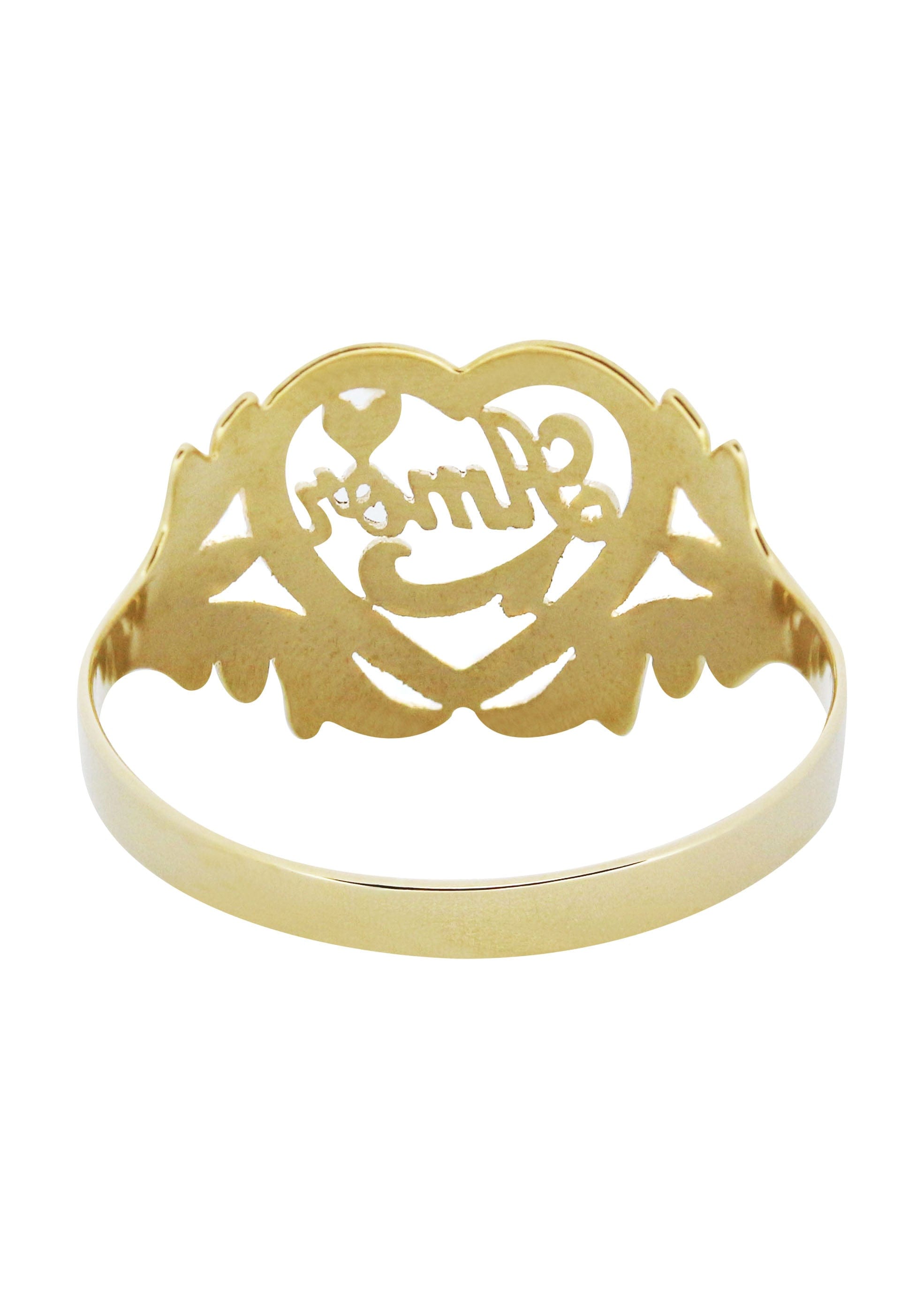 Manufacturer 16 14K Gold Heart Name Ring | Appx. 1.2 Grams