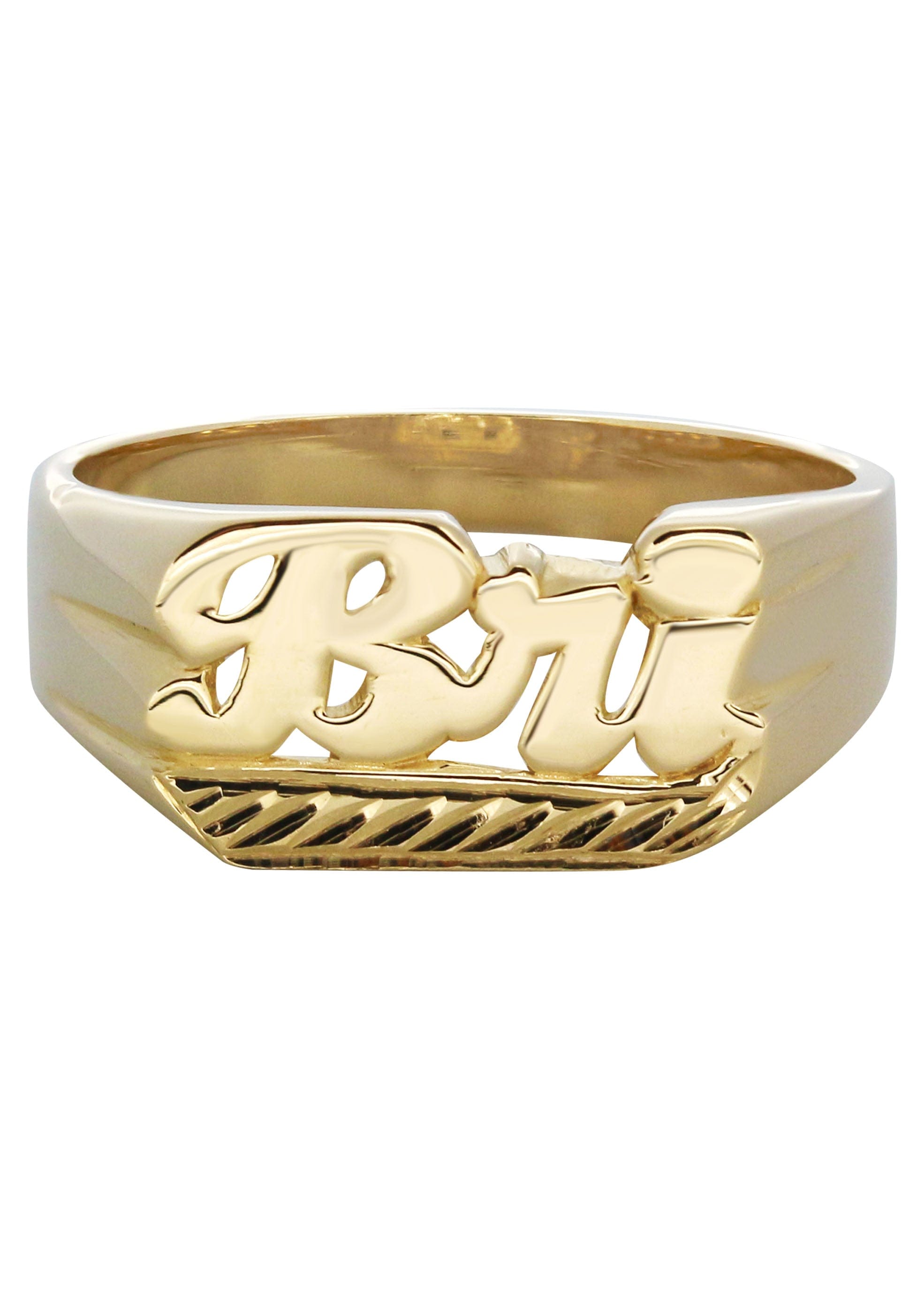 Manufacturer 16 14K Initials Gold Name Ring | Appx. 4 Grams