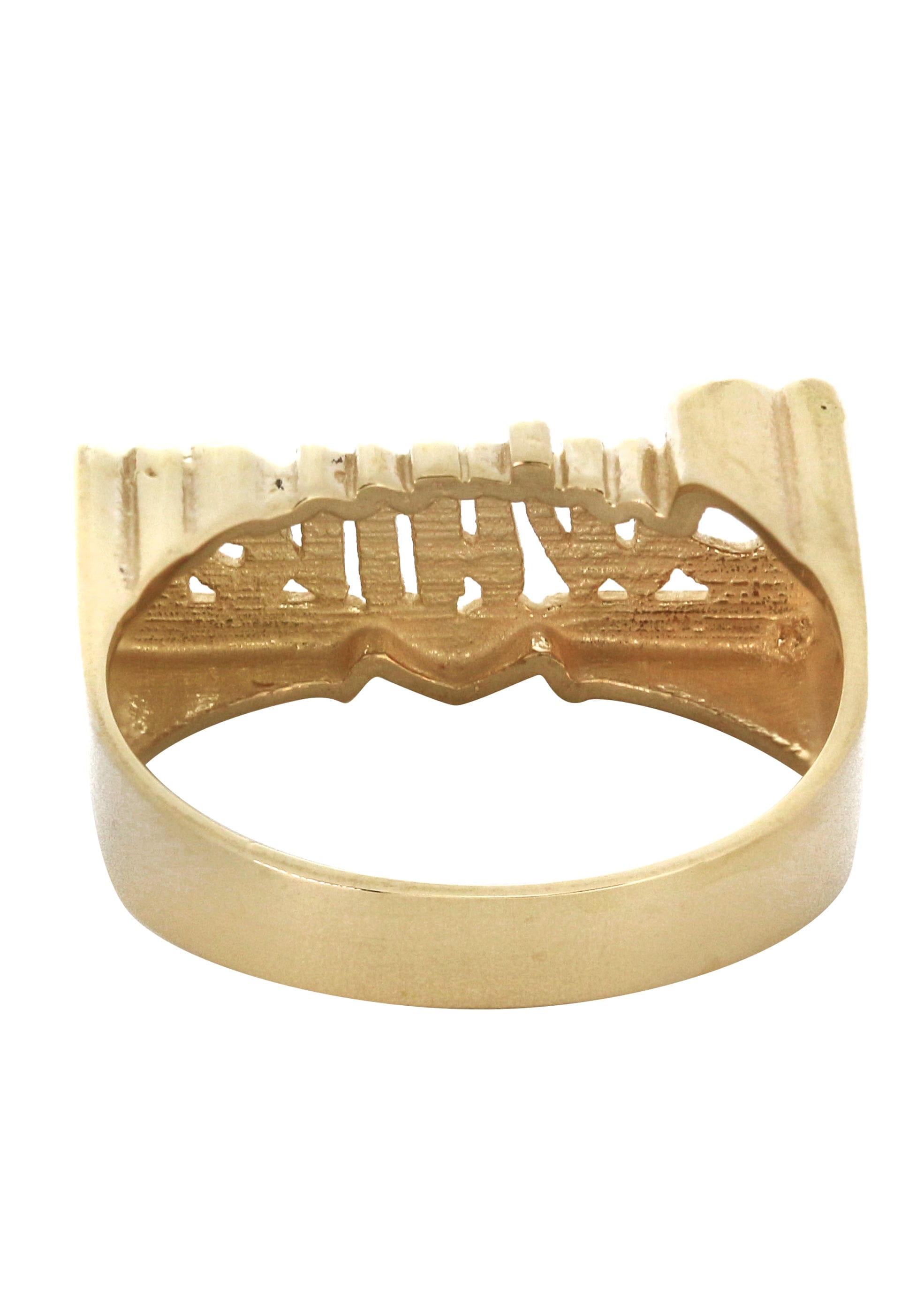 Manufacturer 16 14K Cursive Gold Name Ring | Appx. 5 Grams