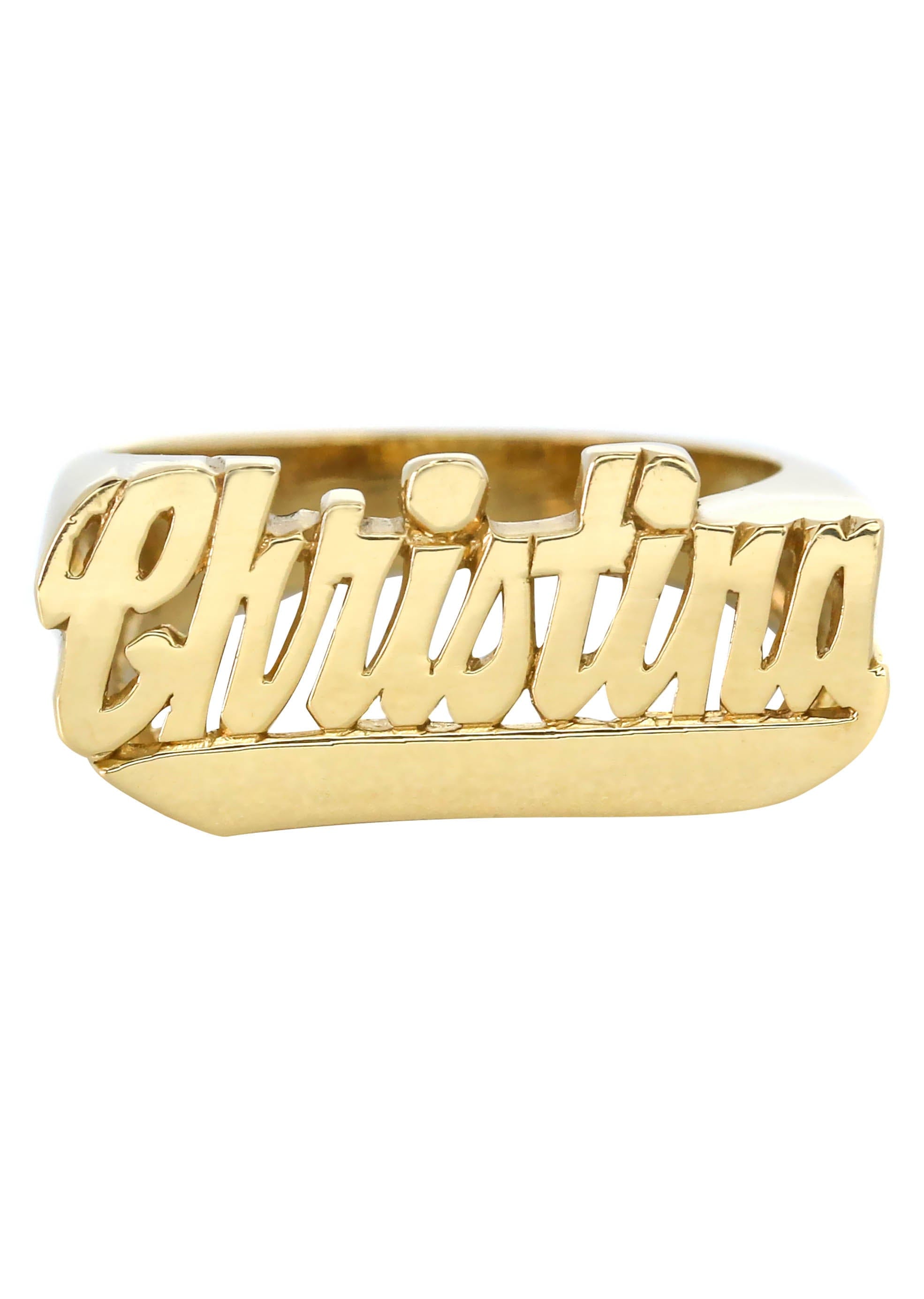 Manufacturer 16 14K Script Gold Name Ring | Appx. 5.5 Grams